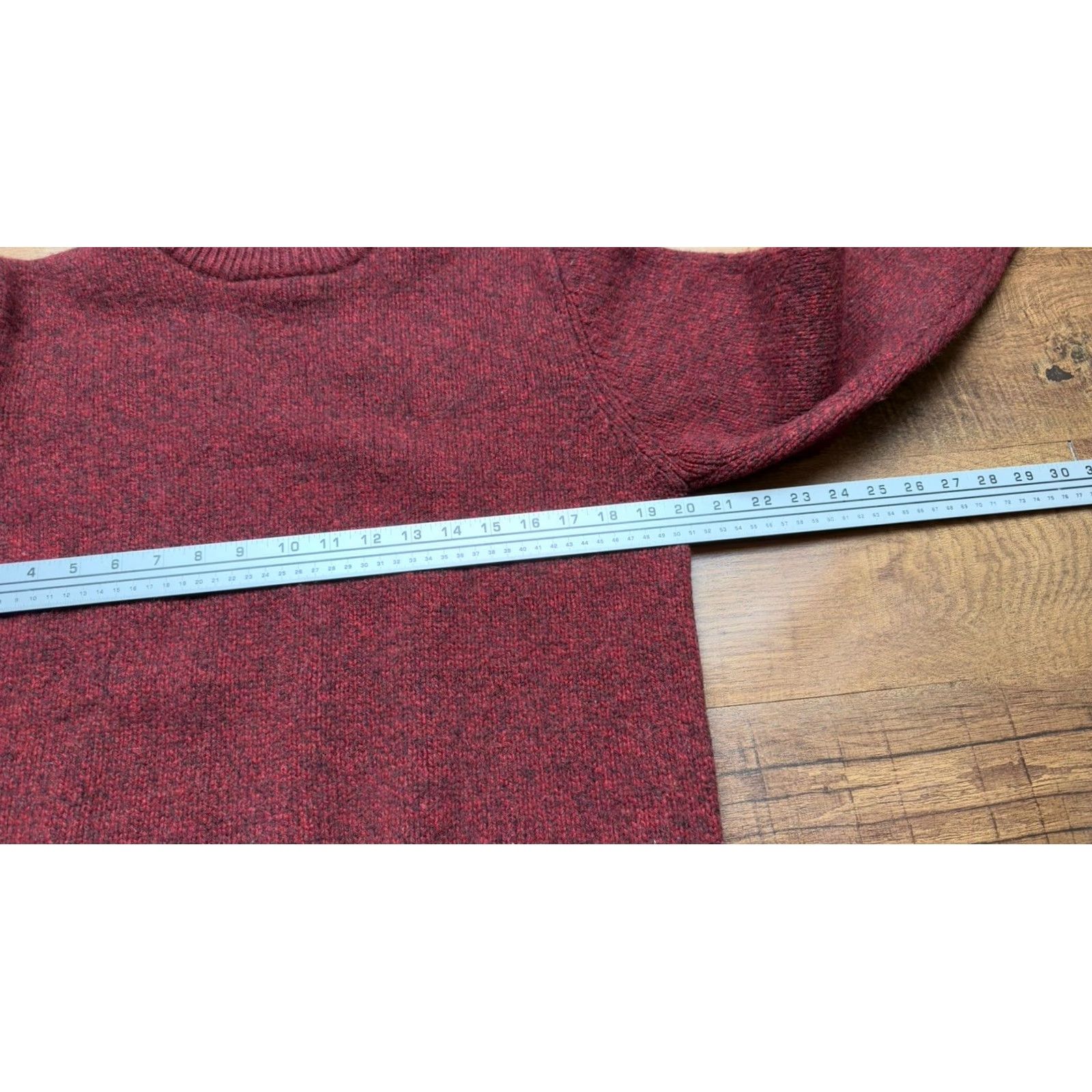 Vintage VINTAGE LL Bean Sweater Mens Medium 100% Wool Red Marled Knit Crewneck Pullover Crew Neck Wool Pullover Mens Clothing Size US M / EU 48-50 / 2 - 6 Thumbnail