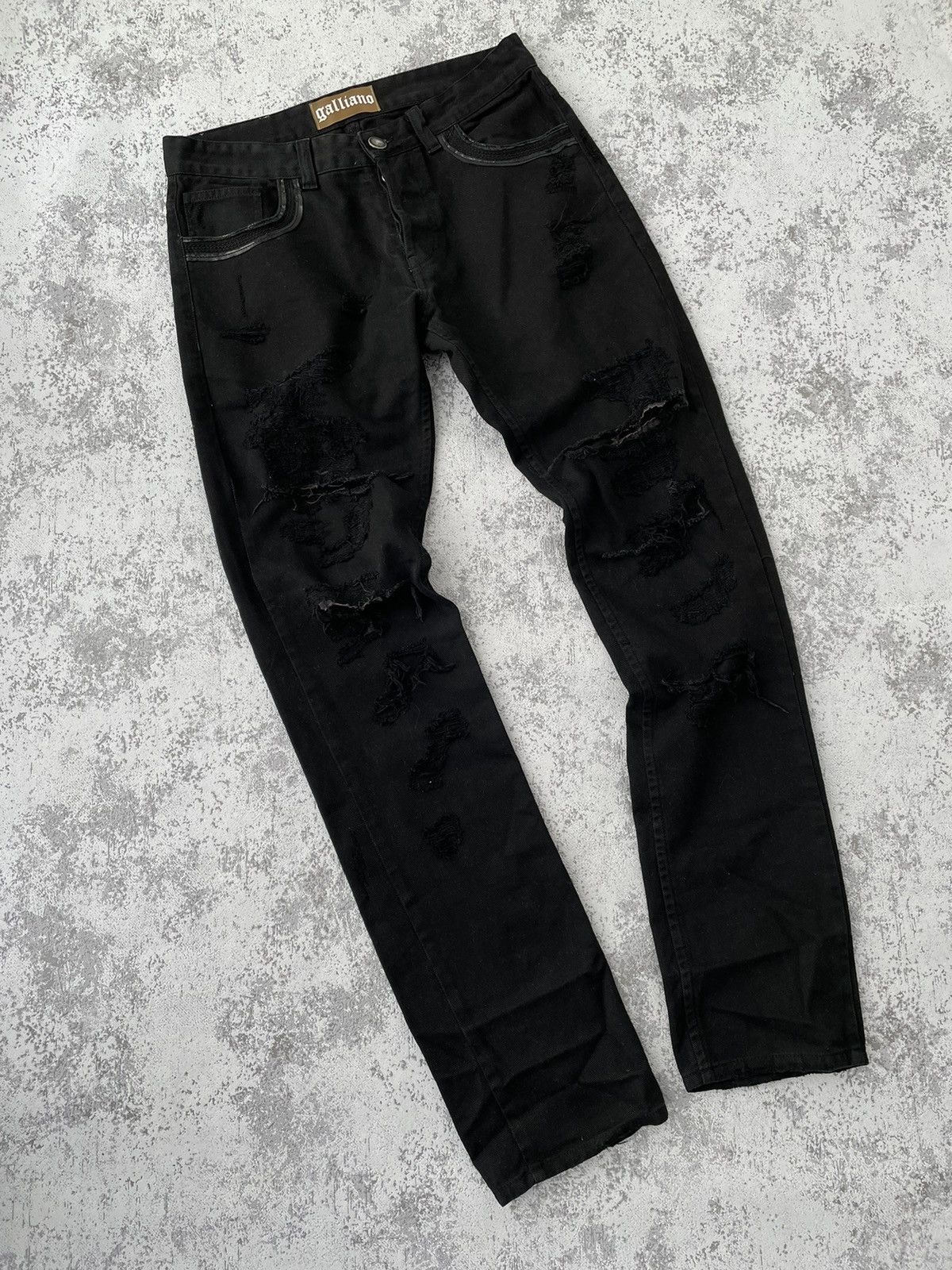 John Galliano Rare❗️John Galliano Distressed Denim Pants Size US 32 / EU 48 - 1 Thumbnail