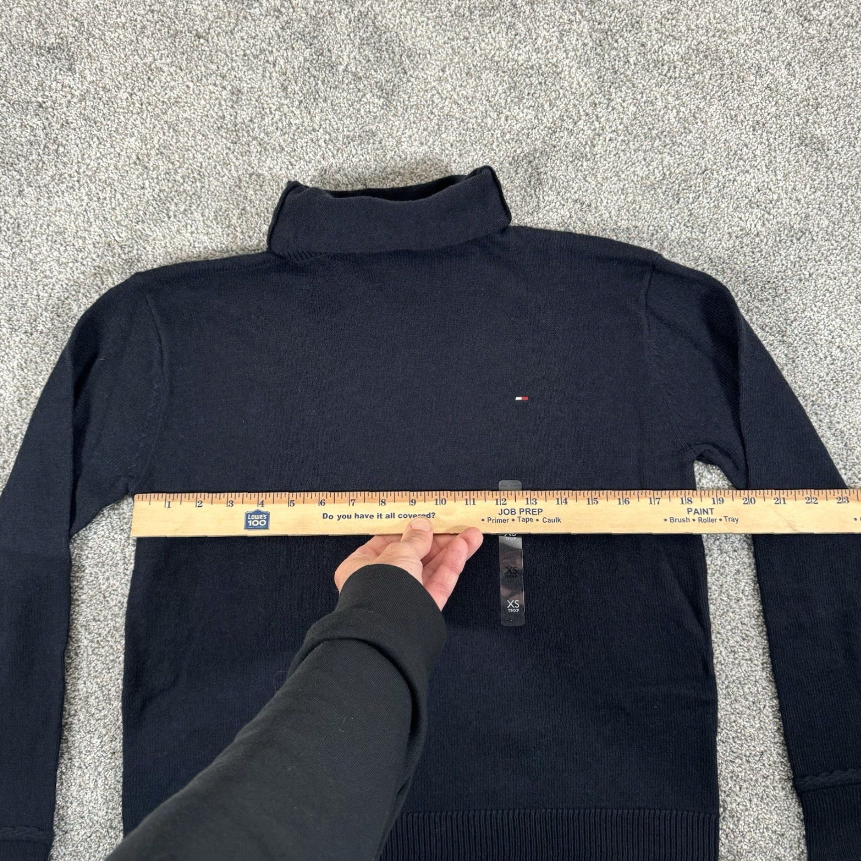 Tommy Hilfiger Tommy Hilfiger Sweater Womens XS Navy Blue Relaxed Fit Mockneck Academia Preppy Pullover Knit Size XS / US 0-2 / IT 36-38 - 7 Thumbnail