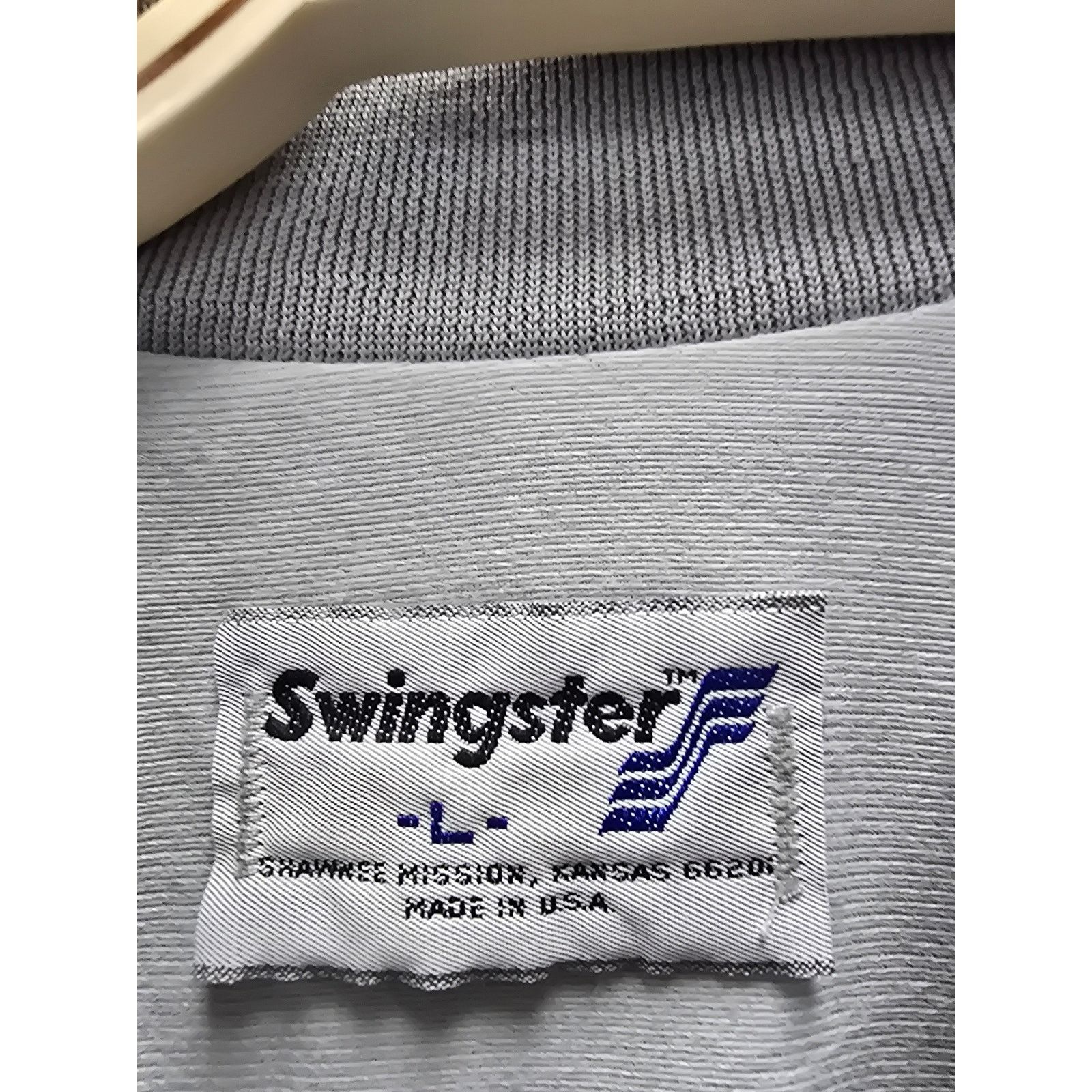 Swingster Vintage Pacific Bell, Swingster Silver Satin Jacket, Large Size US L / EU 52-54 / 3 - 3 Thumbnail