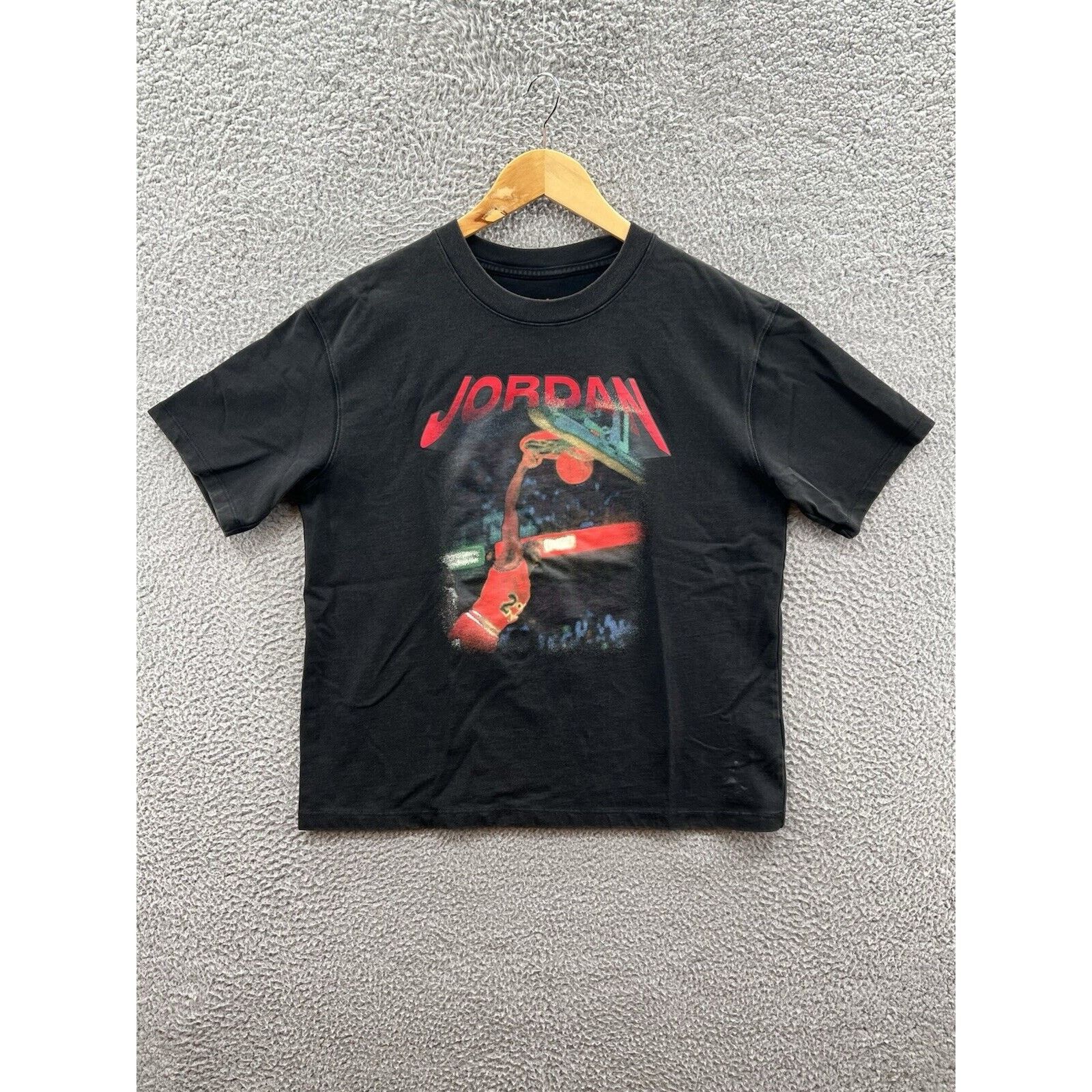 Nike Air Jordan Heritage Graphic T-Shirt Black FB5137-010 Small Size S / US 4 / IT 40 - 1 Thumbnail