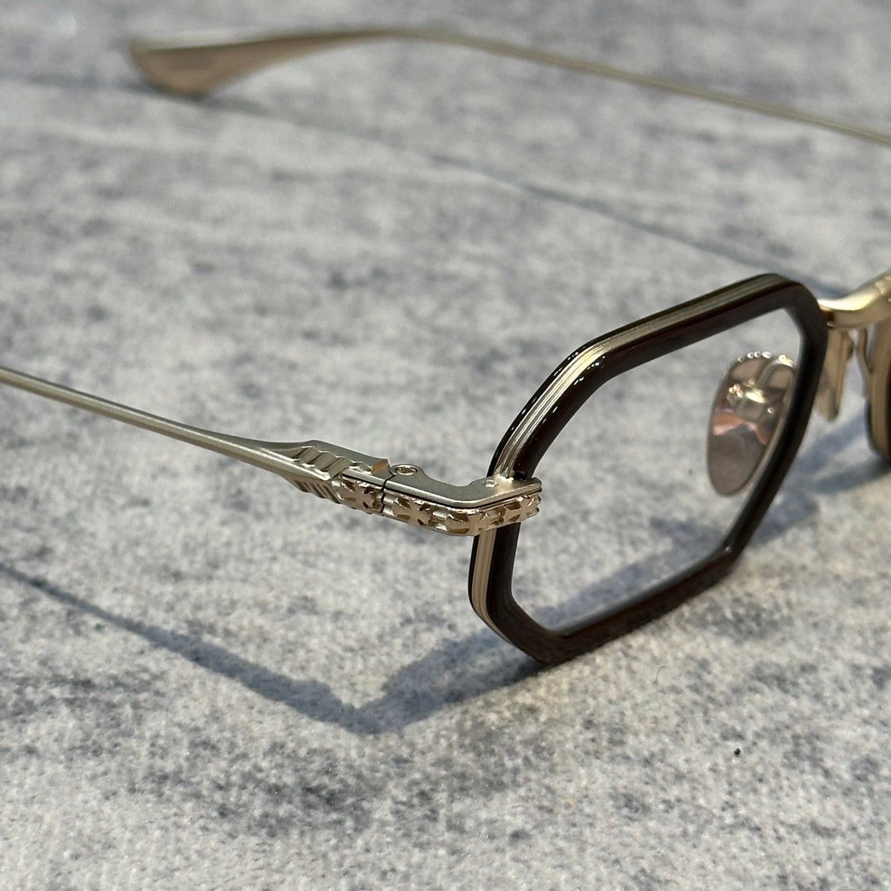 Chrome Hearts CHROME HEARTS STYLIDA CLASSIC BROWN/MATTE GOLD PLATED Size ONE SIZE - 2 Thumbnail