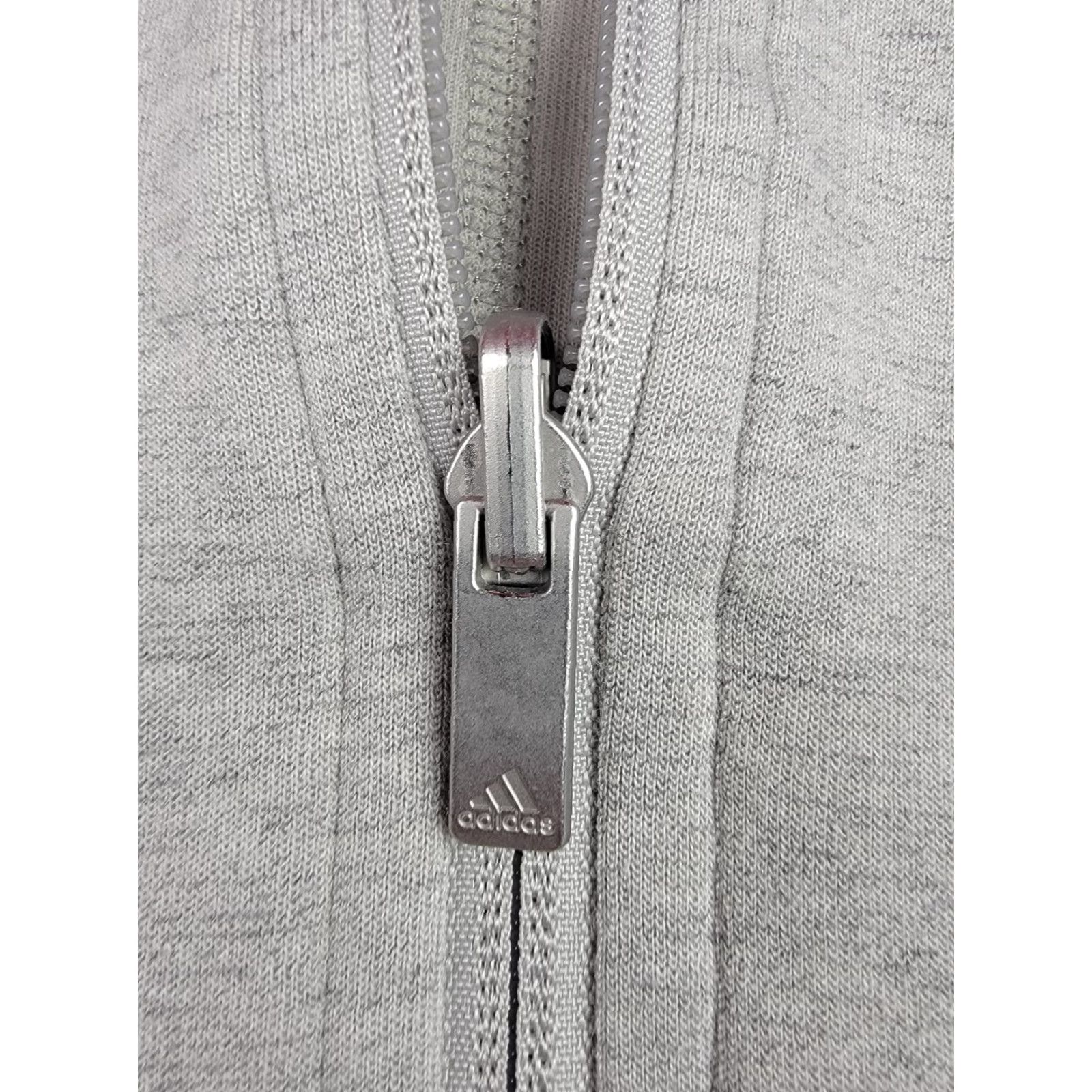 Adidas Adidas Jacket Womens Large Gray Full Zip Lightweight Pockets Athletic Casual Training Sweatshirt Size M / US 6-8 / IT 42-44 - 3 Thumbnail