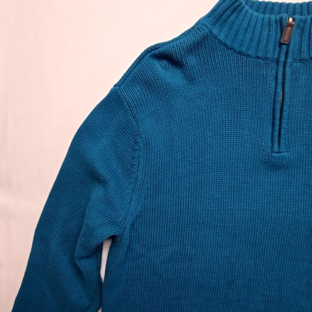 Chaps Chaps Quarter 1/4 Zip Sweater Blue Pullover XL Knitwear Size US XL / EU 56 / 4 - 4 Thumbnail