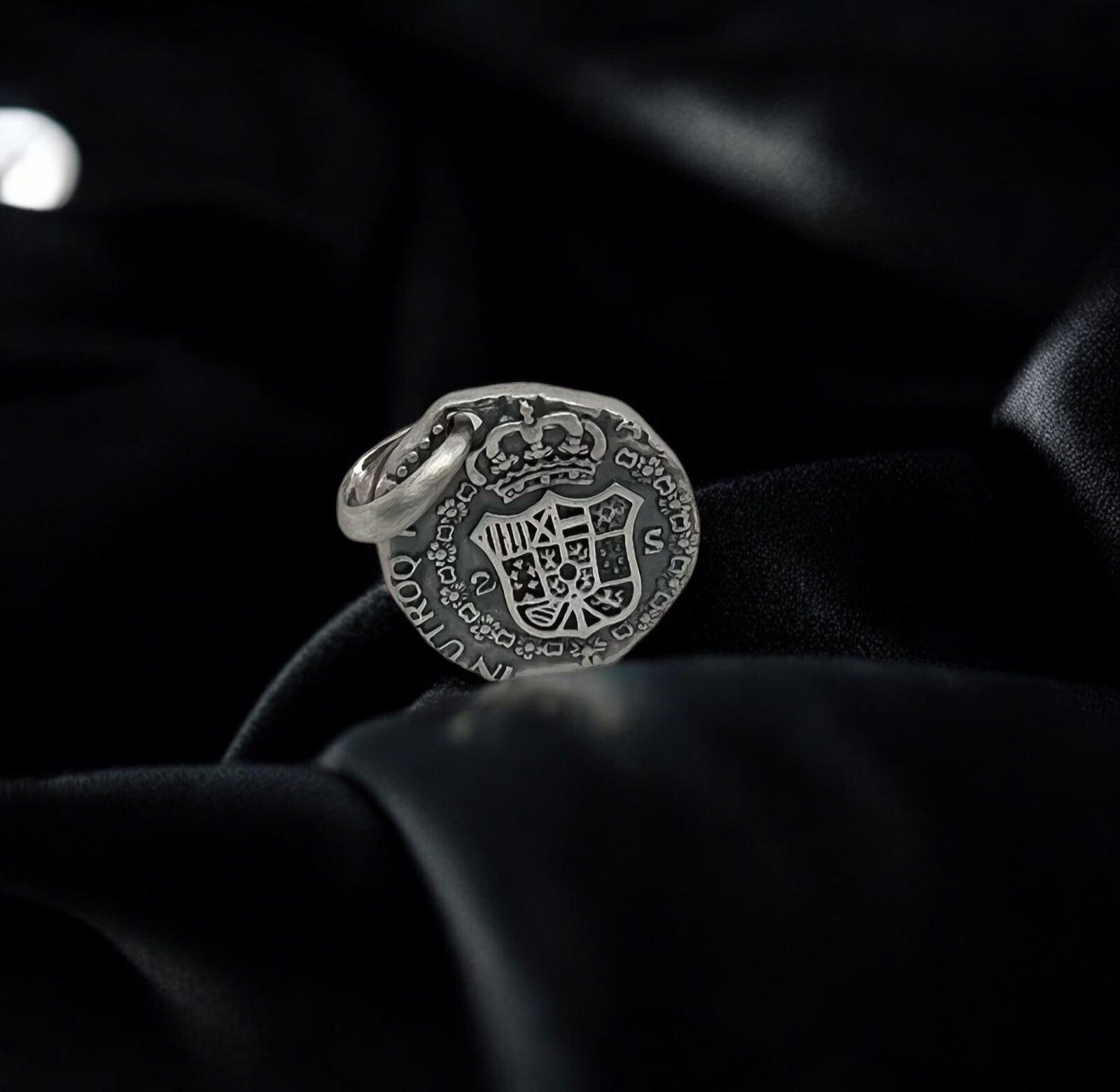 David Yurman shipwreck coin amulet sterling silver 925