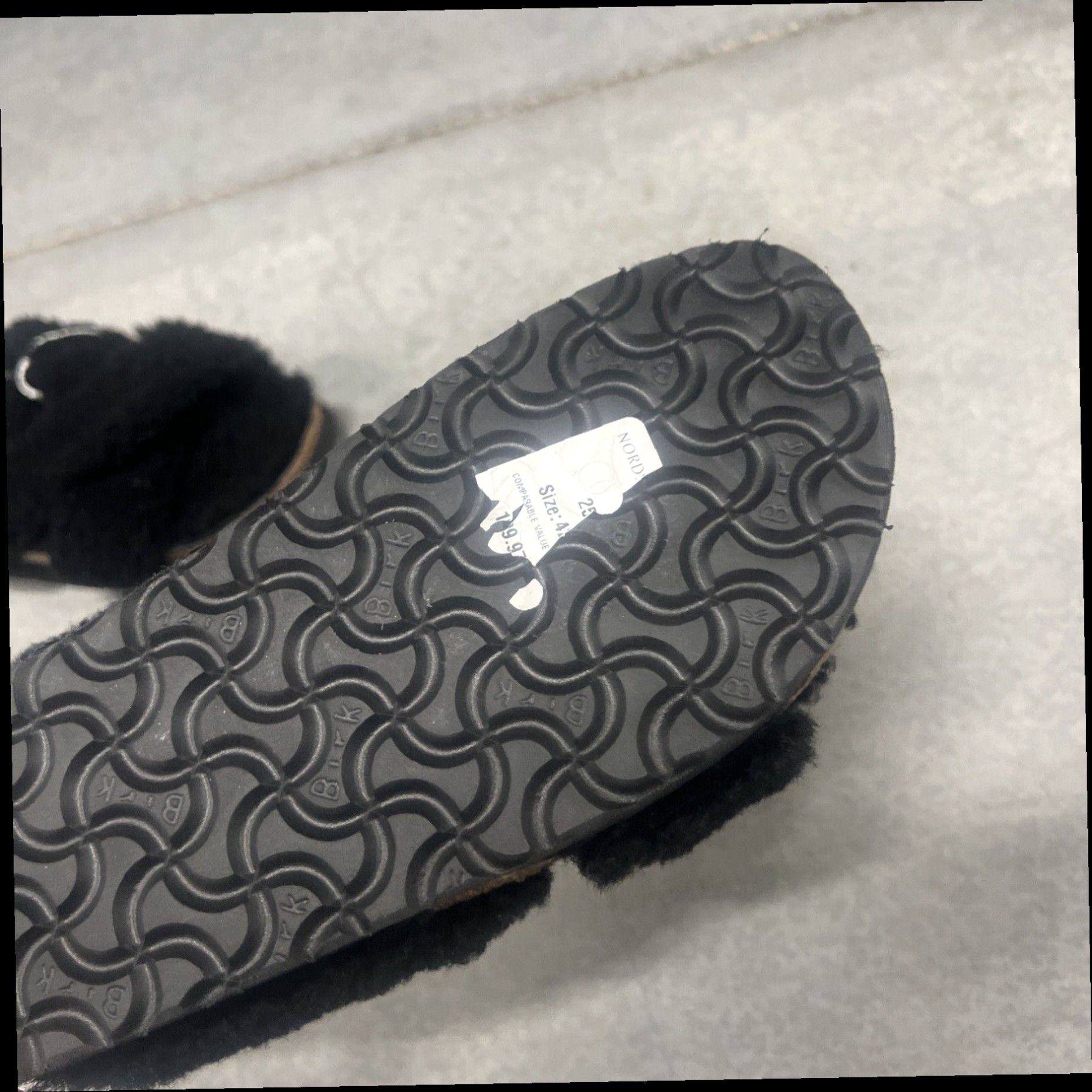 Birkenstock Birkenstock Papillio Daytona Genuine Shearling Fur Sandals Black SZ 42 Ladies 11 Size US 11 / IT 41 - 6 Thumbnail