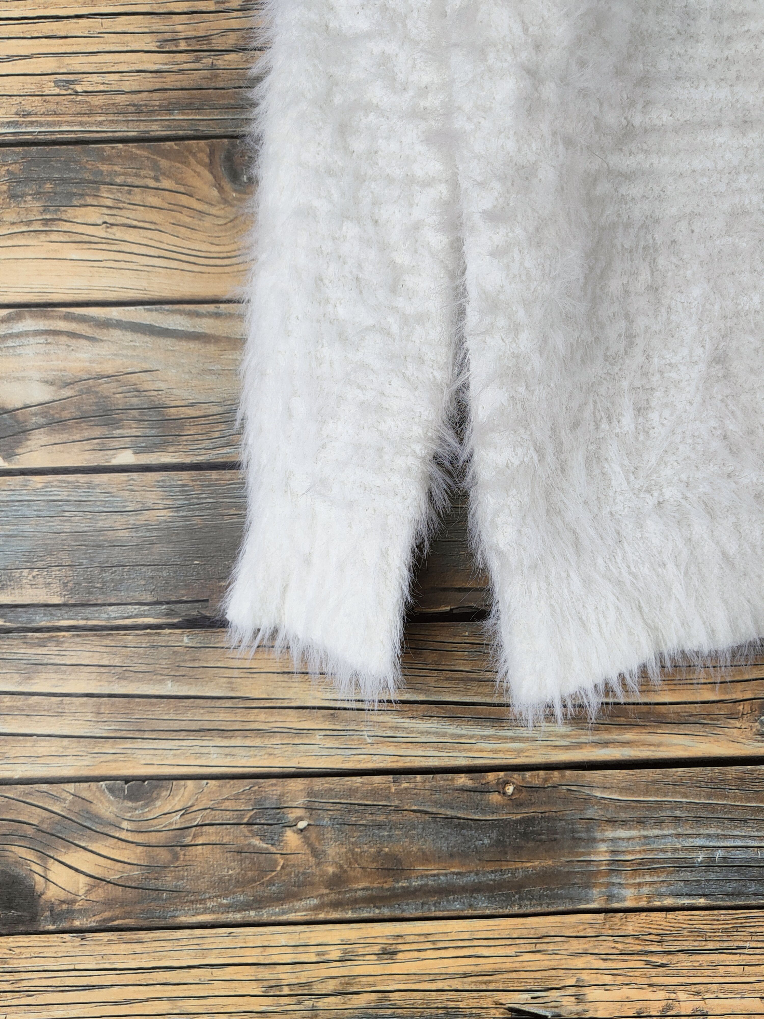 Japanese Brand DL Chocol Raffine Cream Fur Mohair Knitwear #sp46-470 Size S / US 4 / IT 40 - 5 Thumbnail