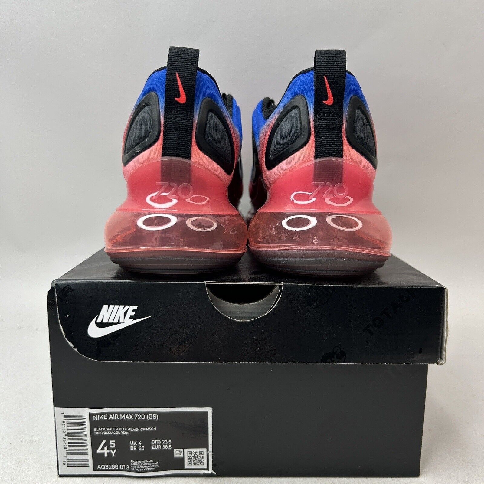 Nike Nike Air Max 720 GS “Racer Blue Crimson Red” 2024 Size US 6 / IT 36 - 4 Thumbnail