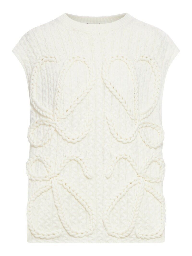 Loewe LOEWE $1700 White Wool Vest New & Authentic Size ONE SIZE - 1 Thumbnail