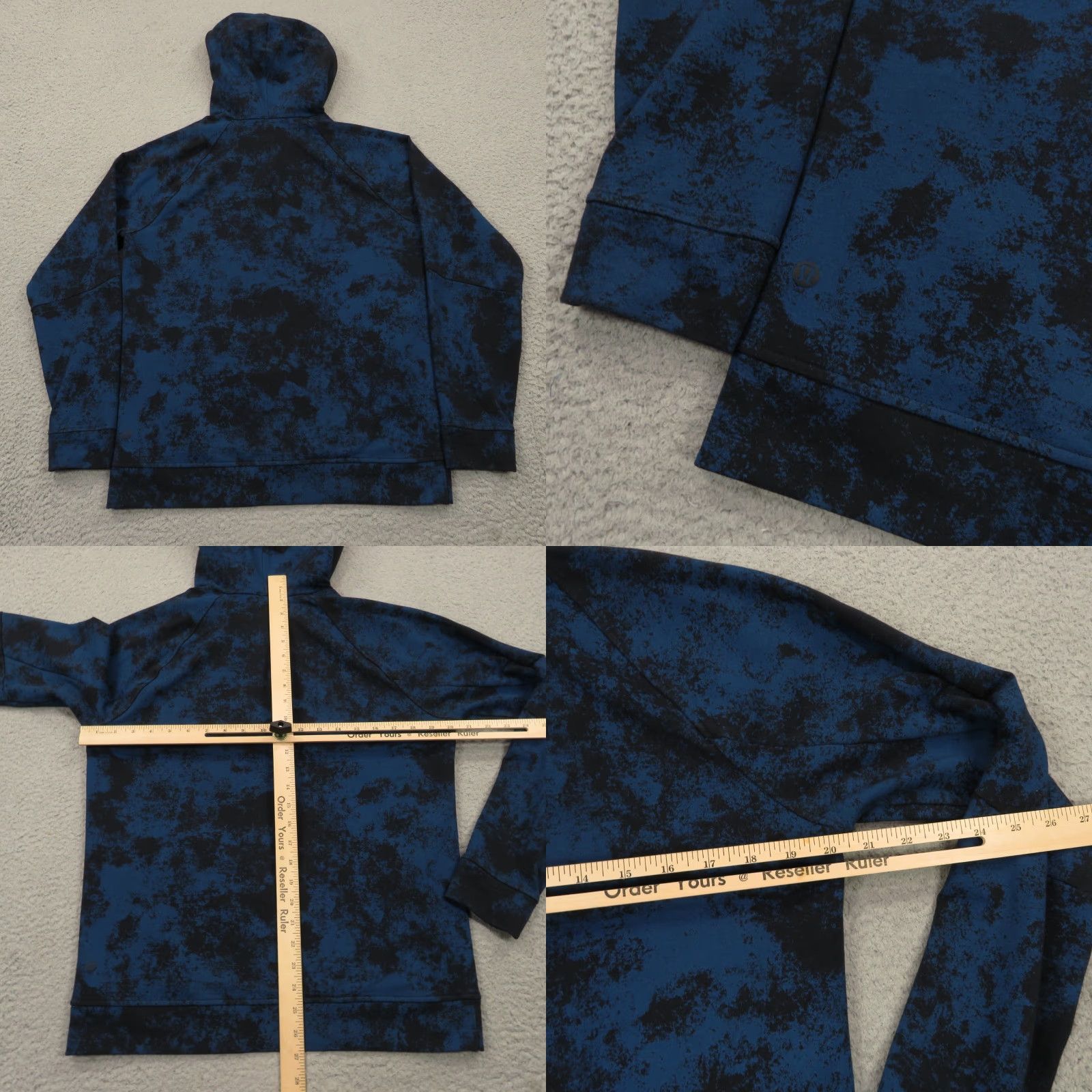 Lululemon Lululemon Hoodie Mens Small City Sweat Hooded Pullover Navy Black Tie Dye Print Shirt Size US S / EU 44-46 / 1 - 8 Thumbnail