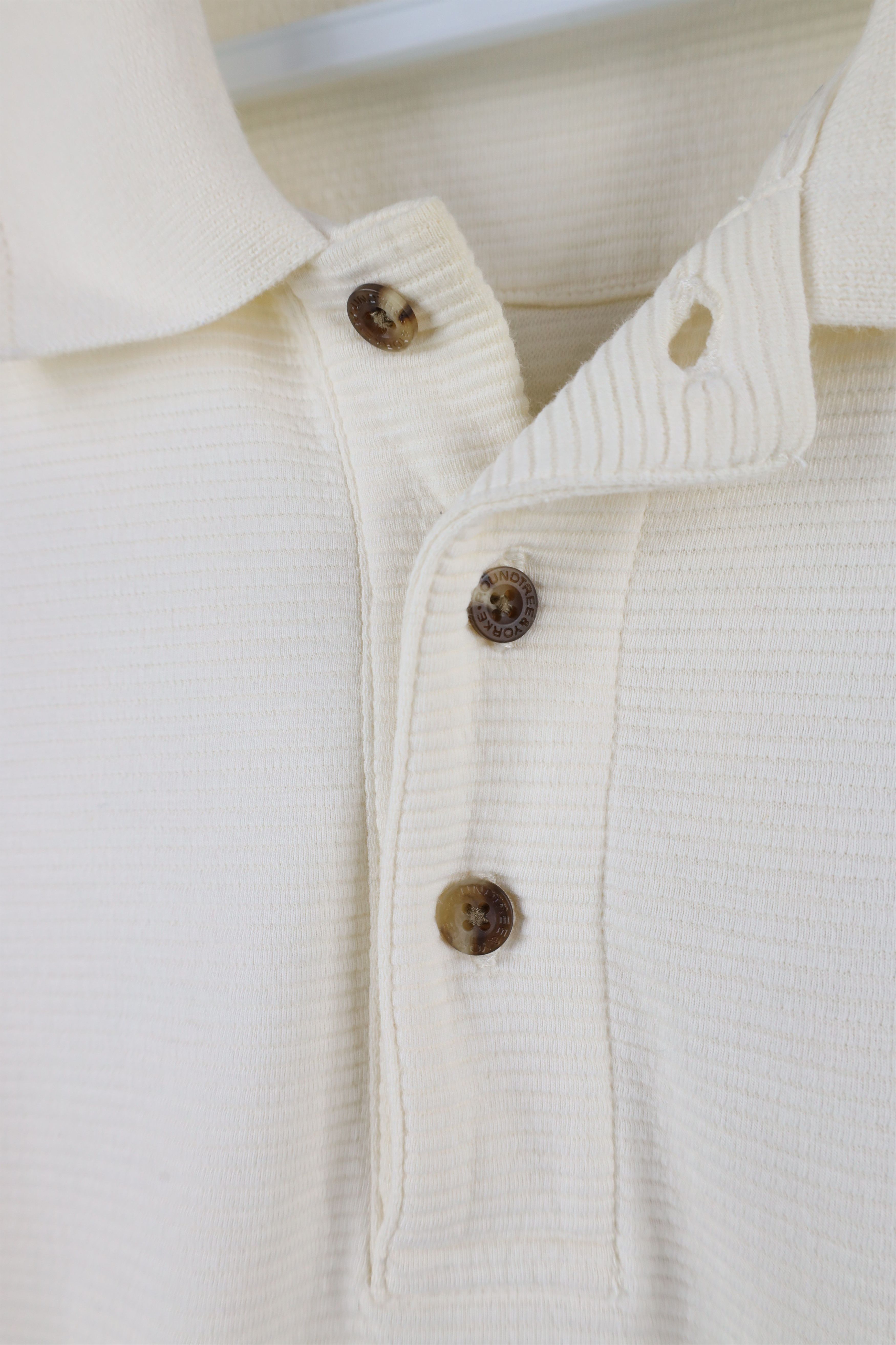 Vintage Vintage 90s Streetwear Long Sleeve Rugby Polo Shirt Cream Size US M / EU 48-50 / 2 - 5 Thumbnail