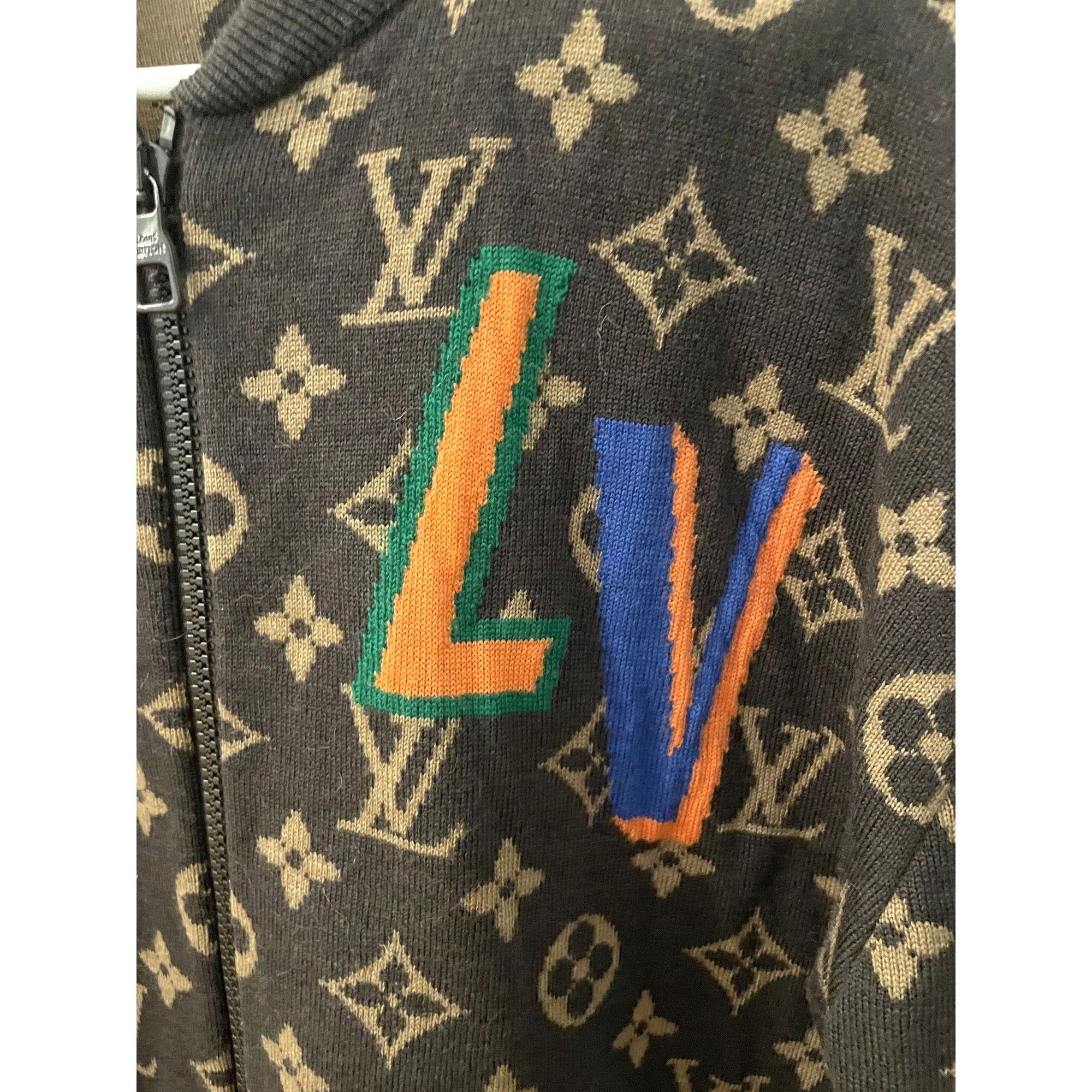 Louis Vuitton Louis Vuitton X NBA Monogram Wool Knit Jacket With Multicolo Size US S / EU 44-46 / 1 - 6 Thumbnail