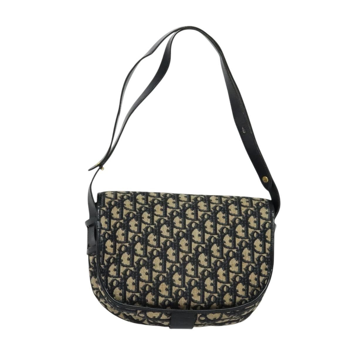 Dior DIOR Trotter Canvas Shoulder Bag Navy Gold Size ONE SIZE - 2 Thumbnail
