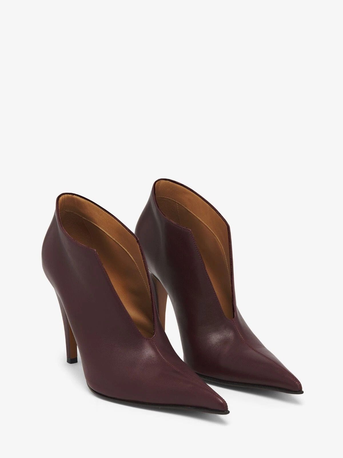 Alexander McQueen McQueen Birdee Bordeaux Slashed 105mm Pumps Size US 9 / IT 39 - 3 Thumbnail