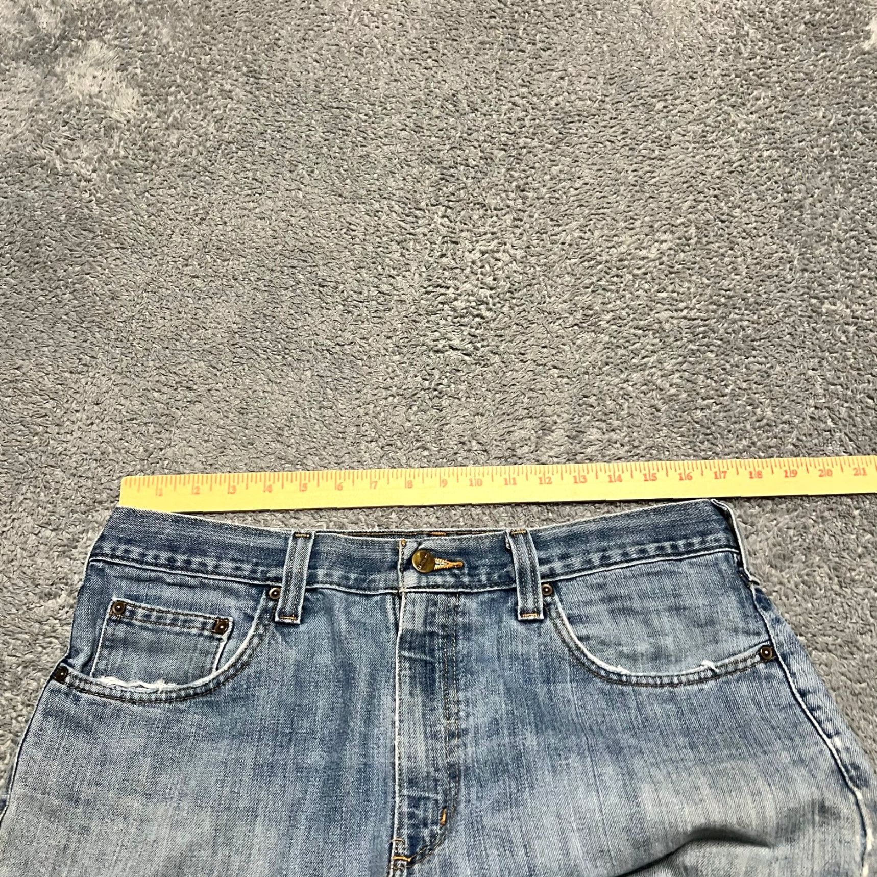 Carhartt Carhartt Jeans Mens 34 x34 Relaxed Straight Distressed Work Blue Pants Mens 34x34 Blue Straight Jeans Carhartt Workwear Jeans Mens Distressed Blues Size US 34 / EU 50 - 7 Thumbnail