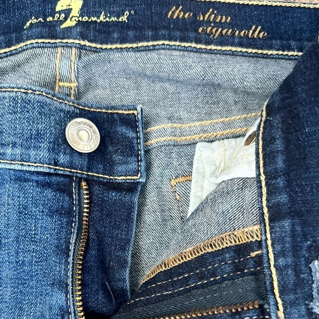 7 For All Mankind 7 For All Mankind Slim Cigarette Skinny Jean Women Size 32. Size 32" / US 10 / IT 46 - 13 Thumbnail