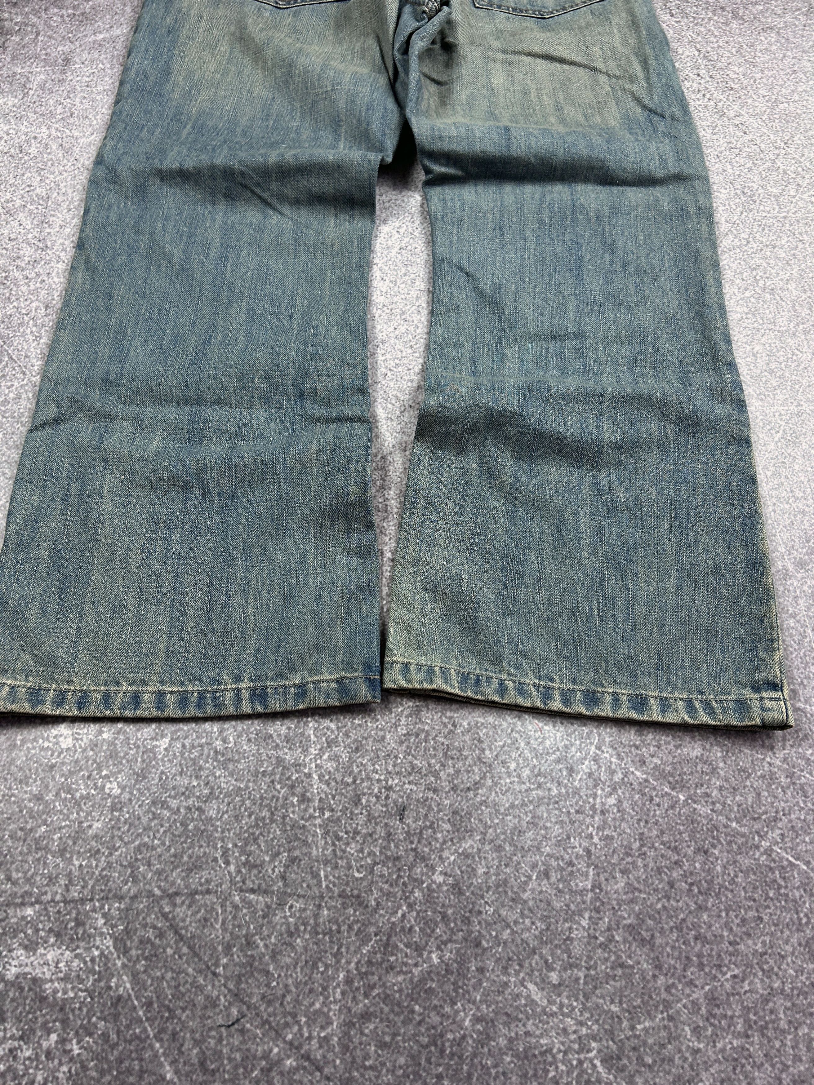 Designer Vintage Rick Owens Junya Watanabe Style Baggy Washed Jeans Size US 32 / EU 48 - 2 Thumbnail
