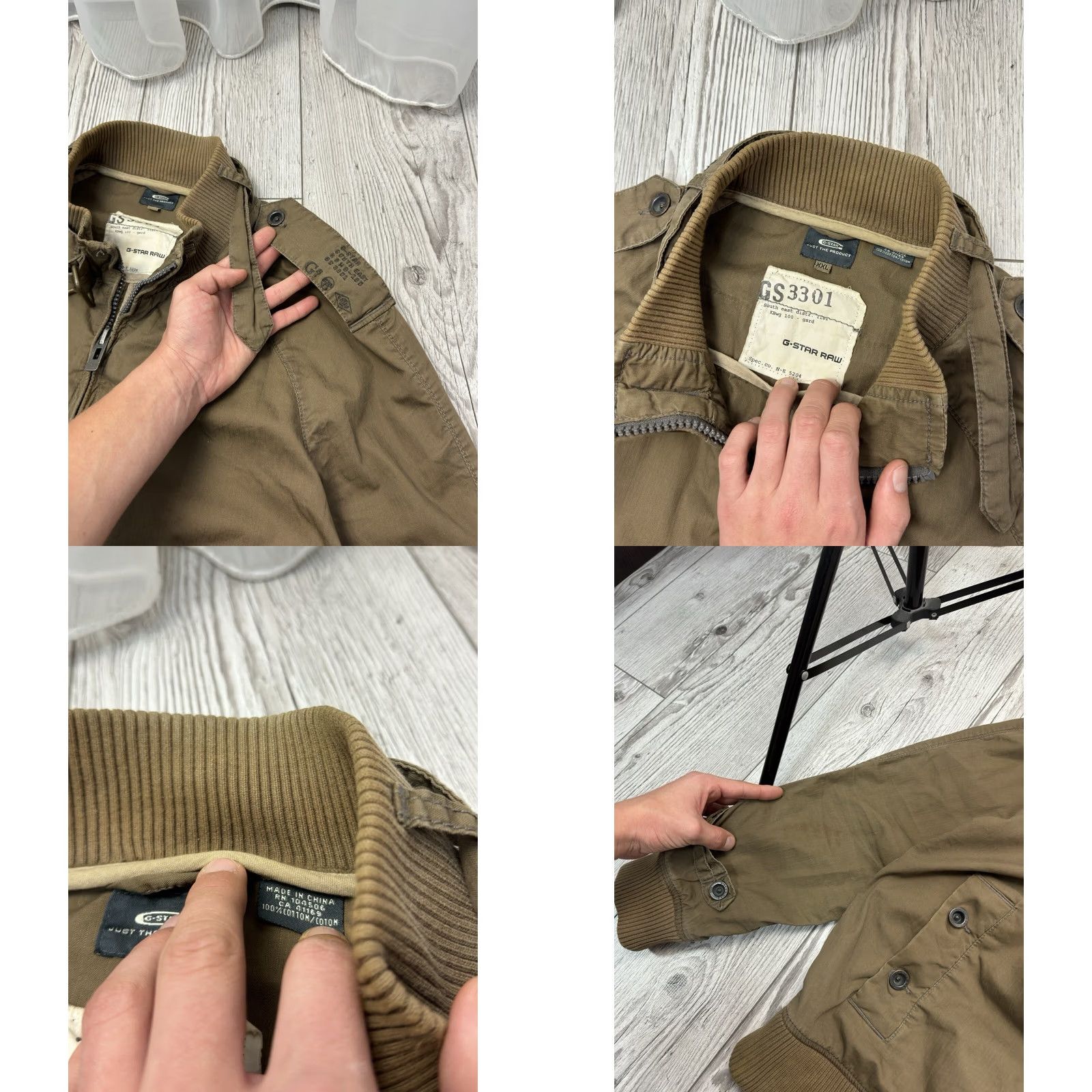 G-Star VINTAGE G-Star Raw Military Jacket Bass XL Brown Men Jacket Military Brown 90s Army Hip Hop Pockets Mens Size US XL / EU 56 / 4 - 8 Thumbnail