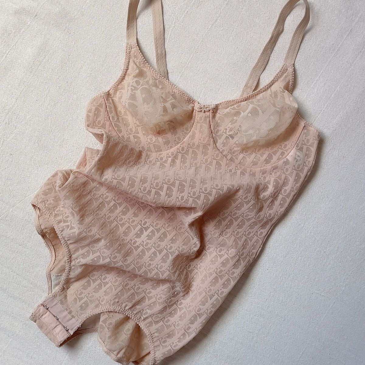 Dior Christian Dior 1990s Monogram Mesh Bodysuit (34B/32C/XXS–XS) Size XS / US 0-2 / IT 36-38 - 8 Thumbnail