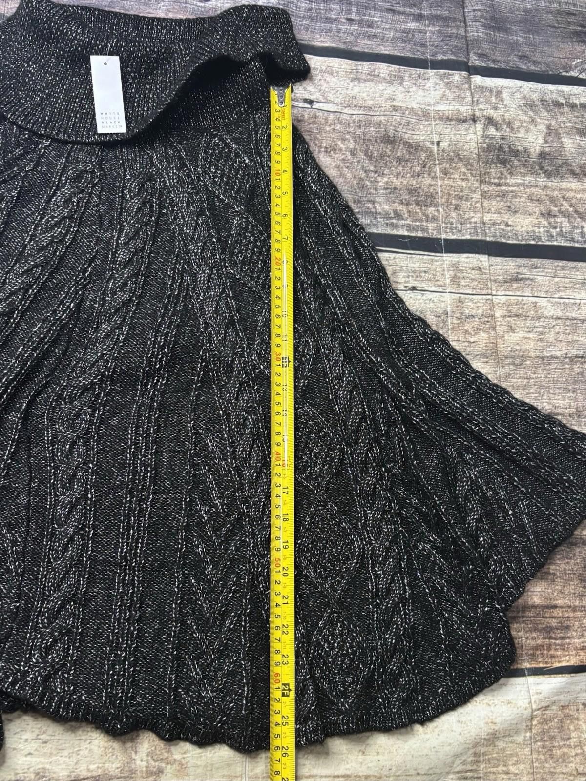 Other White House Black Market Poncho Sweater Womens M/L Ecru Marl Size L / US 10 / IT 46 - 6 Thumbnail