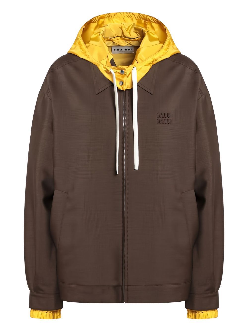 Miu Miu WOOL HOODED JACKET Size S / US 4 / IT 40 - 1 Thumbnail