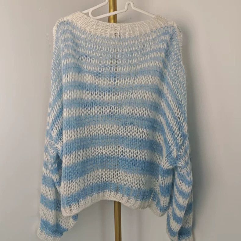 Loewe loewe Blue and white striped sweater 2506-Nextarrow Size US S / EU 44-46 / 1 - 6 Thumbnail