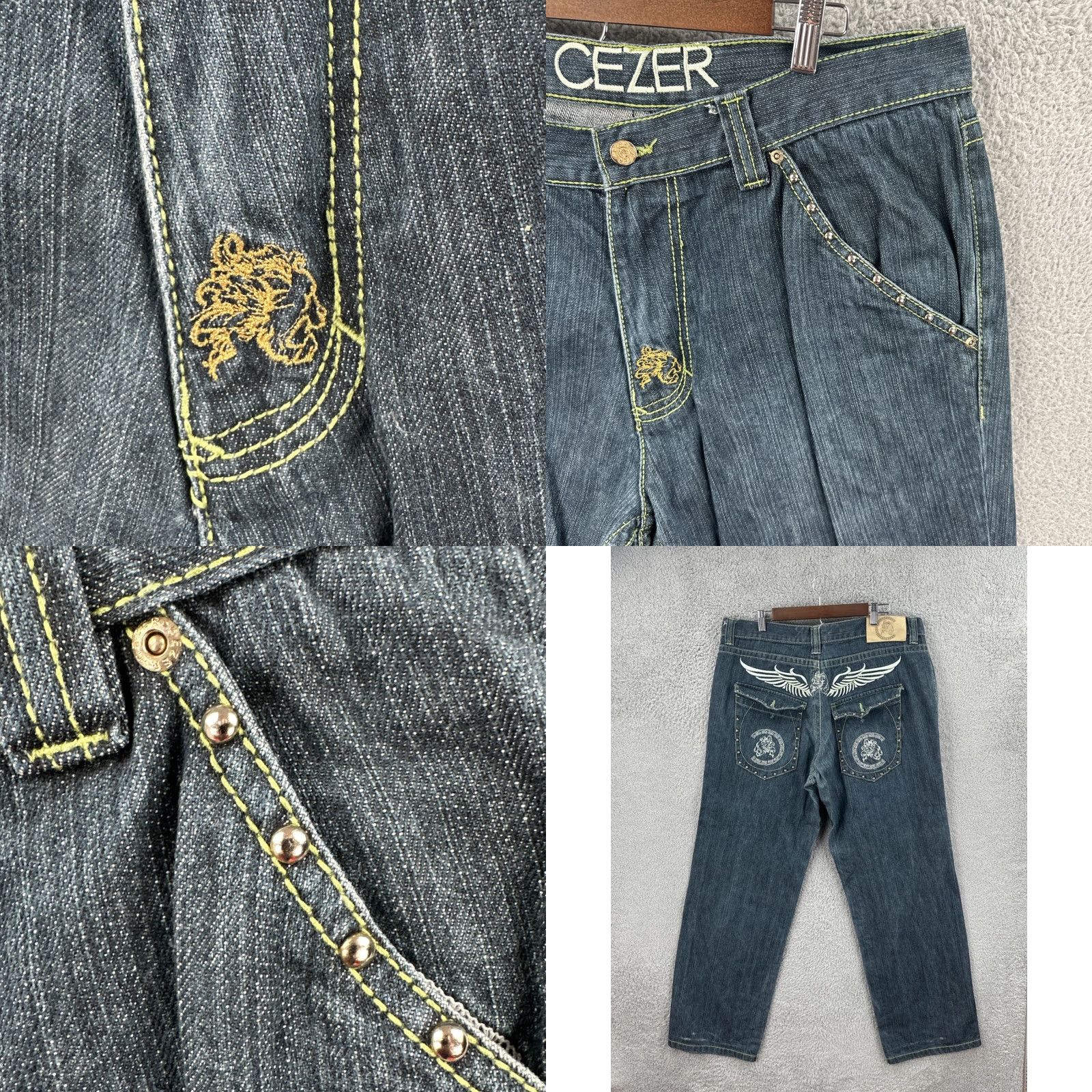 Denime VINTAGE Cezer Mend Denim Jeans Shirt? Size US 38 / EU 54 - 8 Thumbnail