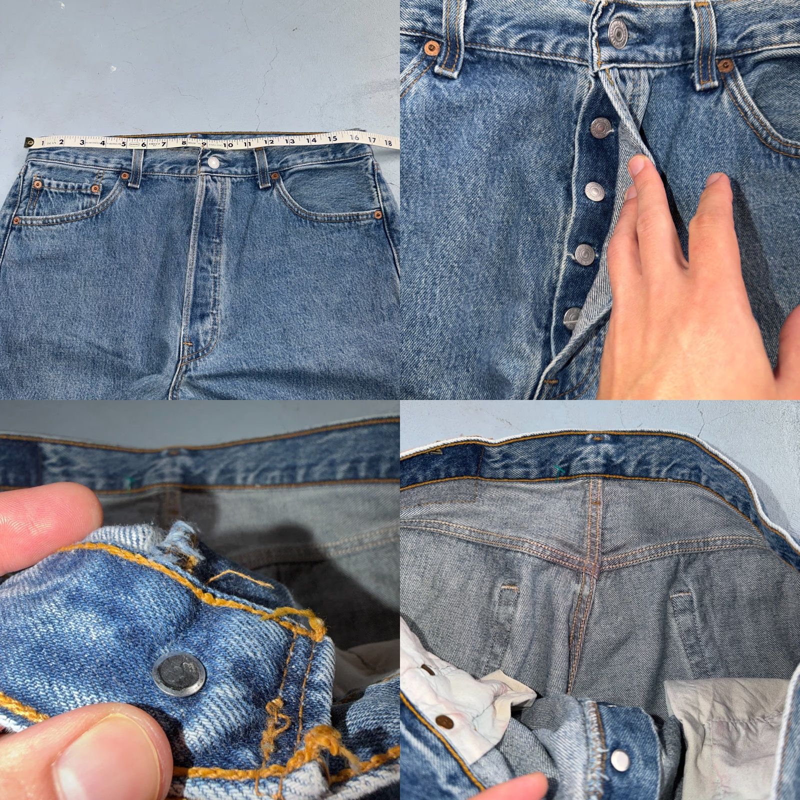 Levi's VINTAGE Levi's 501 Jeans Blue 36x30 Mens Straight 90s USA 5-Pocket Denim Size US 36 / EU 52 - 8 Thumbnail