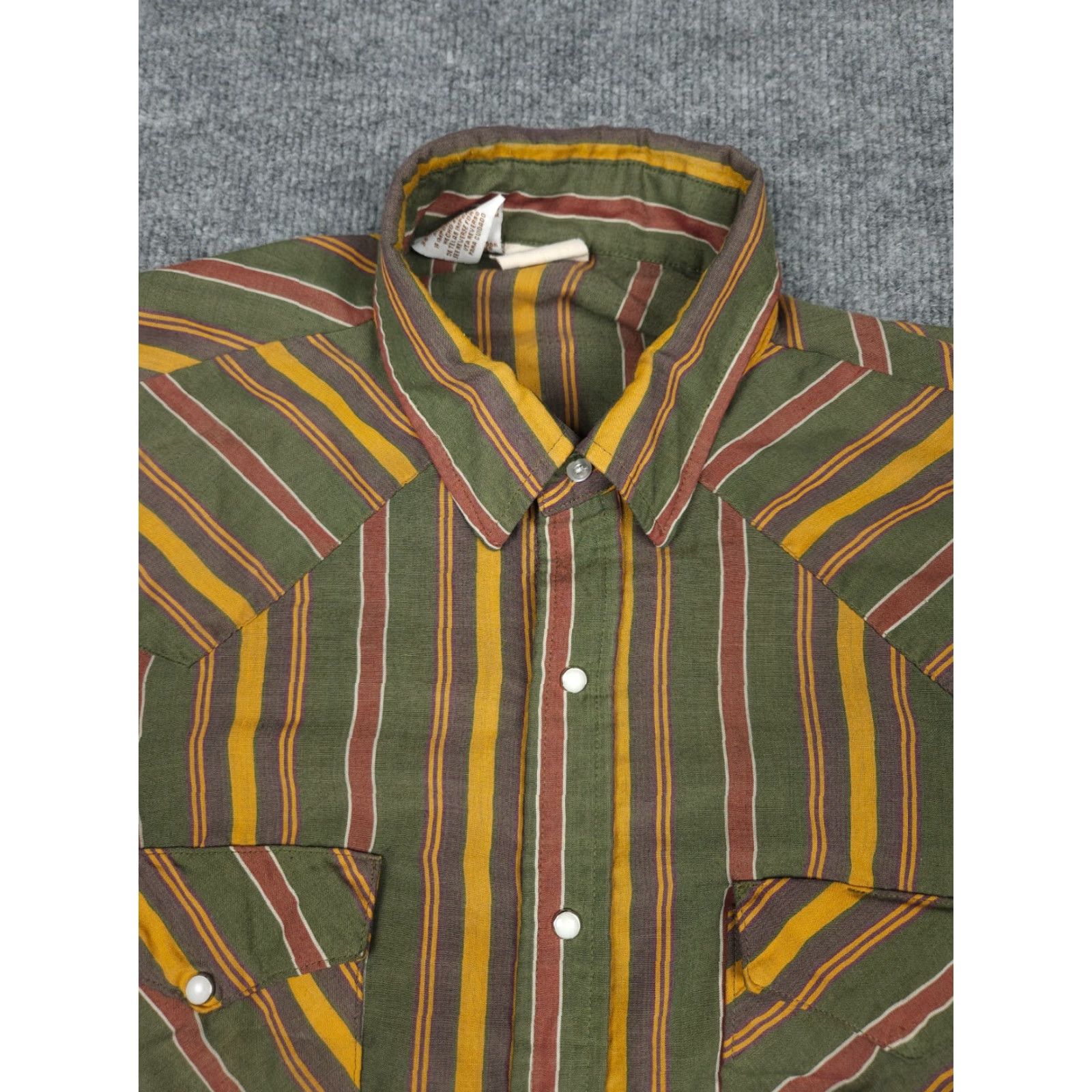 Vintage VINTAGE Western Frontier Pearl Snap Shirt Mens Large Multi Striped Made USA Southwest Shirt Size US L / EU 52-54 / 3 - 2 Thumbnail