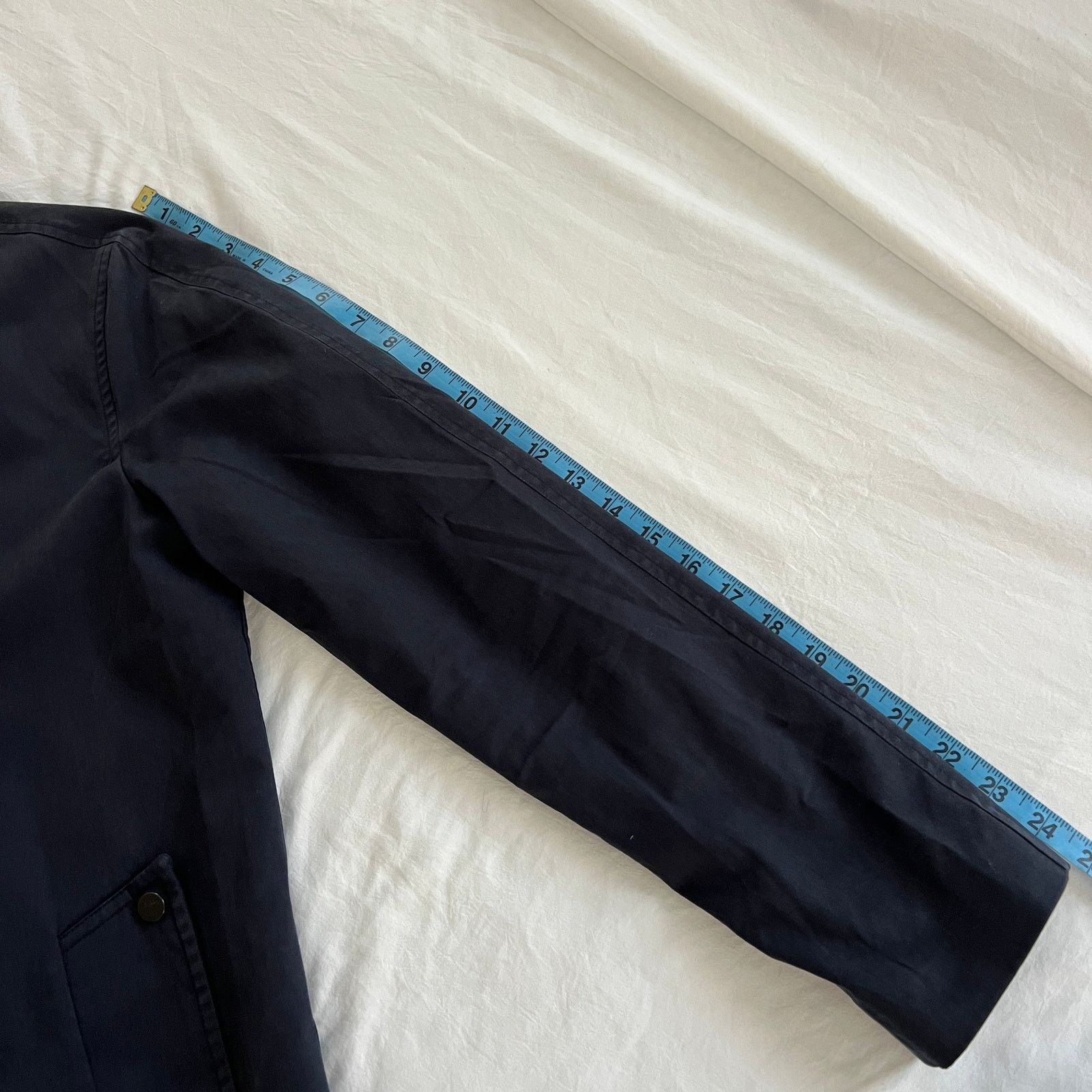 Sandro Sandro Men's Navy Blue Lightweight Trench Coat Size S Size US S / EU 44-46 / 1 - 14 Thumbnail