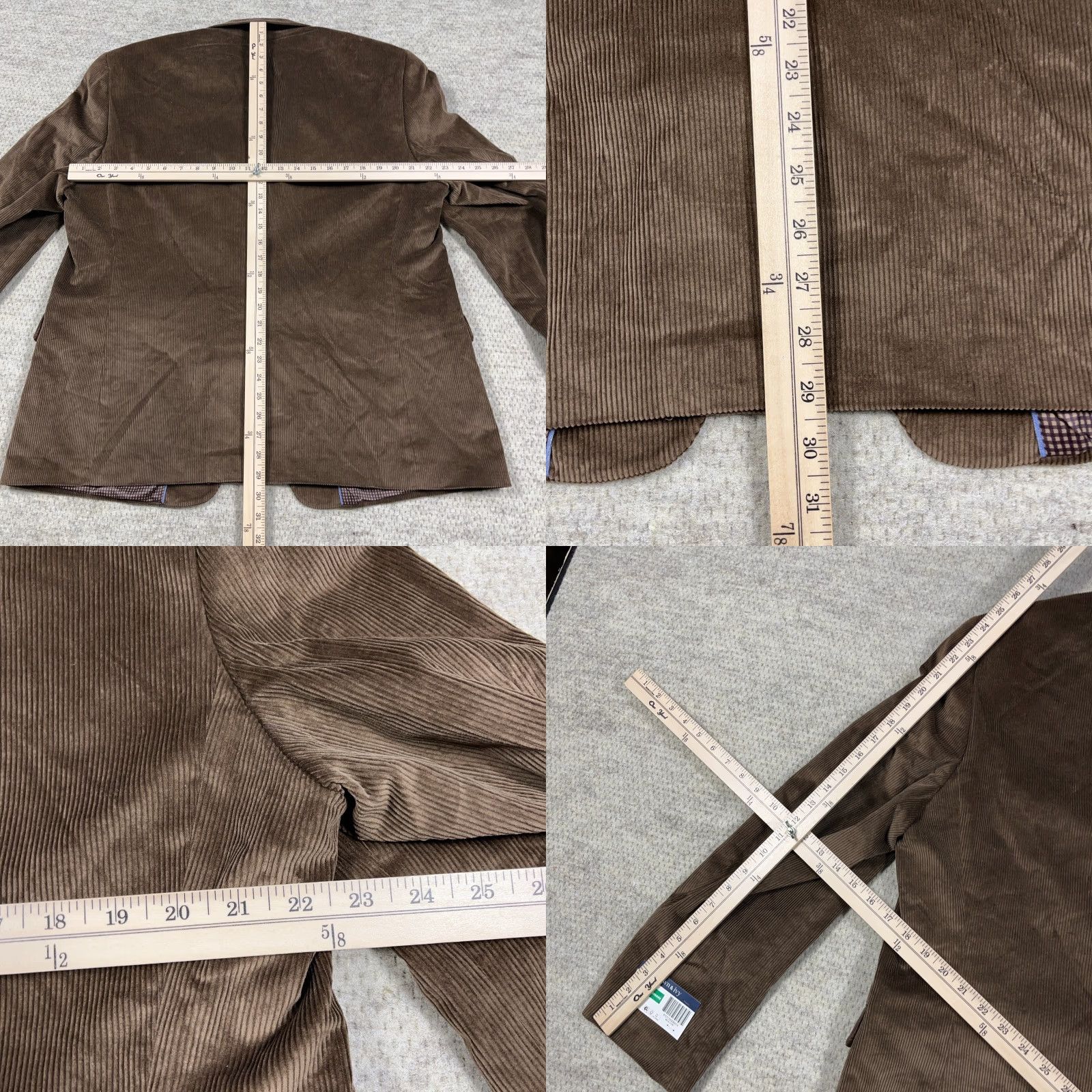 Brooks Brothers Brooks Brothers Crown & Ivy Sport Coat Blazer Men 46 R Brown Corduroy Jacket Blazer NEW Size 46R - 8 Thumbnail