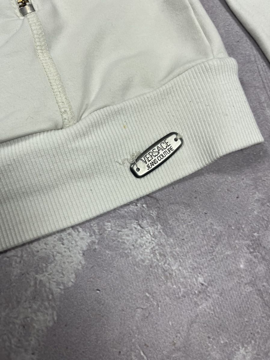 Versace Jeans Couture Versace Jeans Couture Vintage White Zip Sweatshirt Size XXL / US 16-18 / IT 52-54 - 3 Thumbnail