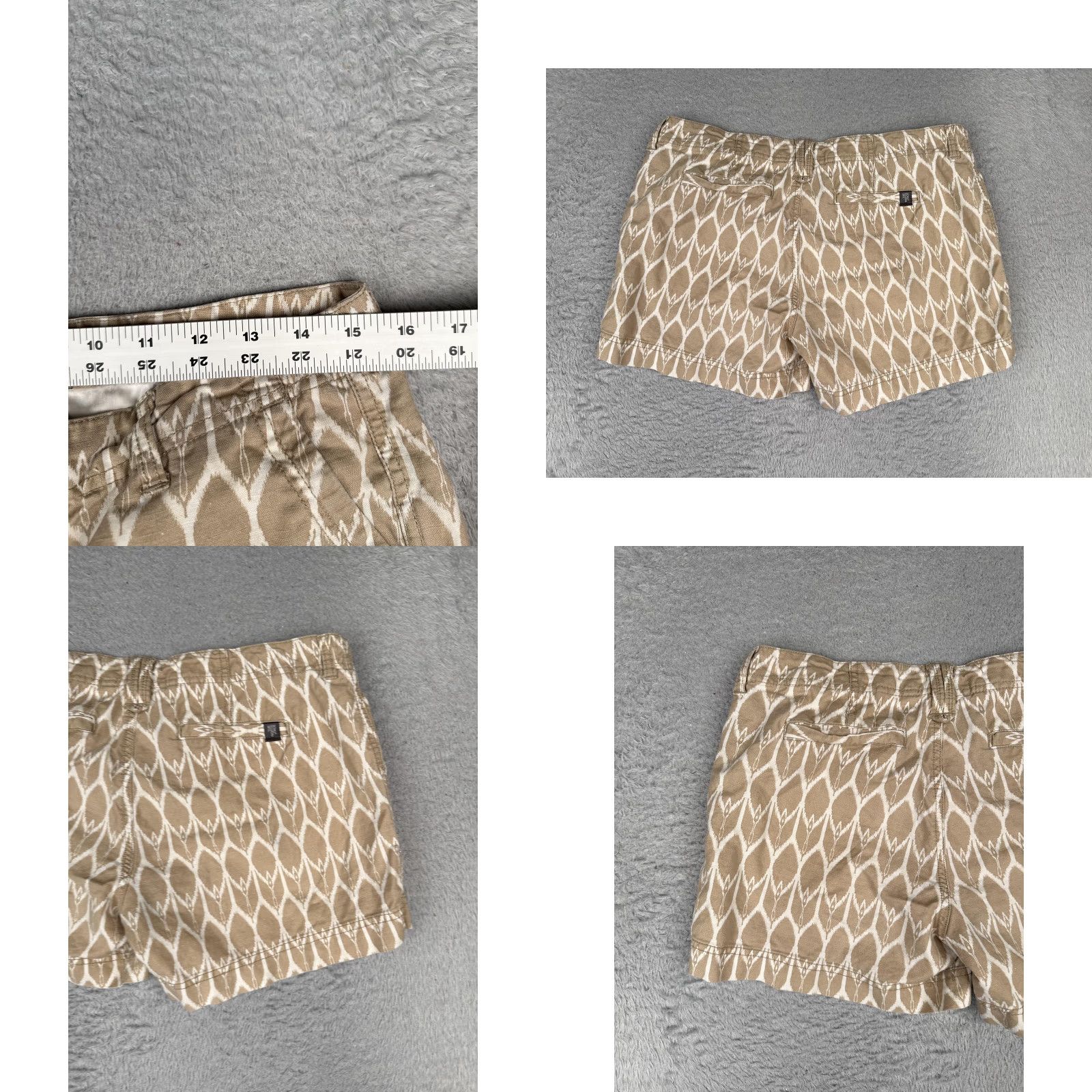 The North Face VINTAGE? No. Wait: The North Face Shorts Womens 8 Beige Geometric Chino Stretch Hiking Casual 30x5 Size 30" / US 8 / IT 44 - 9 Thumbnail