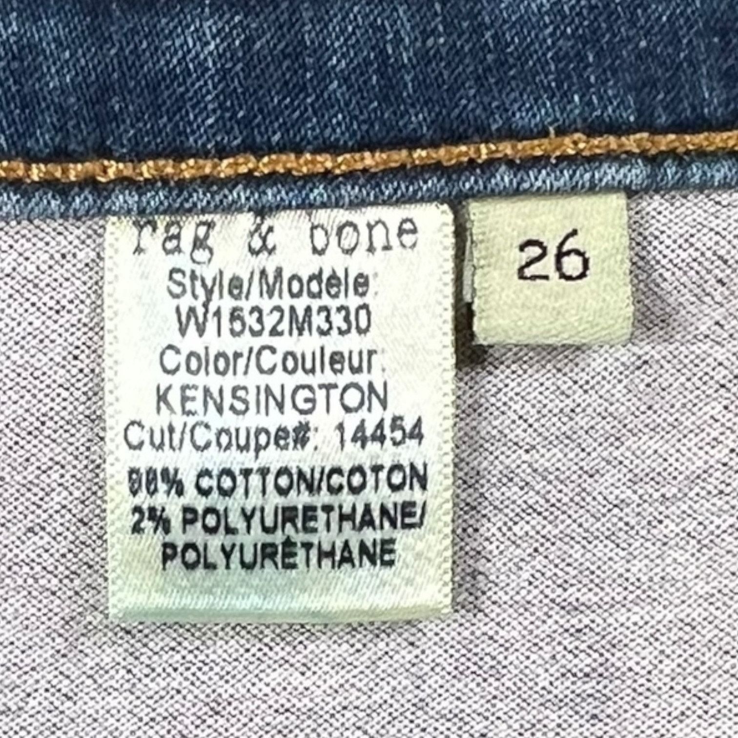 Rag & Bone Rag & Bone Women's 26 10 Inch Skinny in Kensington Stretch Size 26" / US 2 / IT 38 - 8 Thumbnail