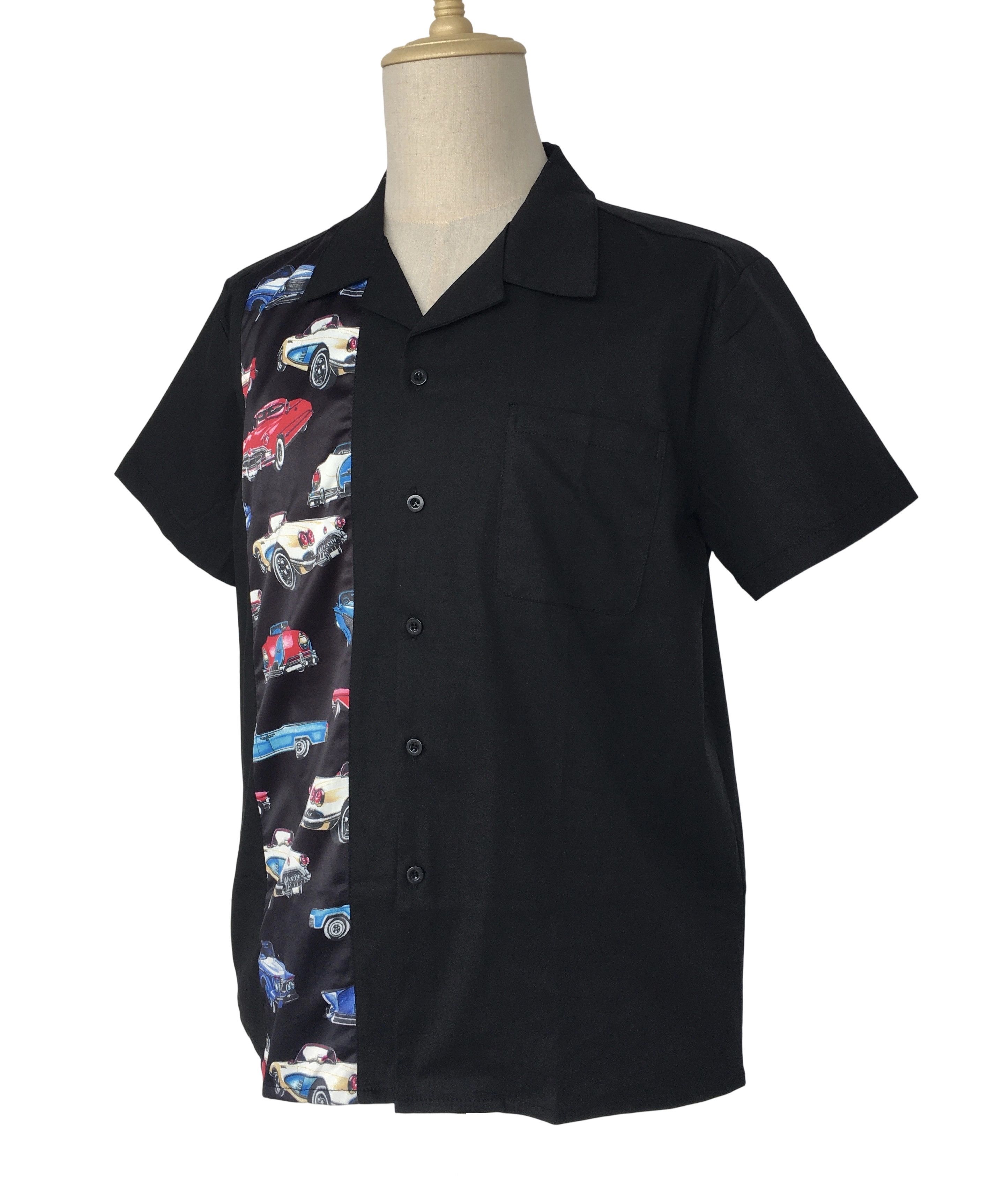 Other Men's Casual Shirts 1950's Retro Vintage Tops Cars Pattern Size US L / EU 52-54 / 3 - 3 Thumbnail