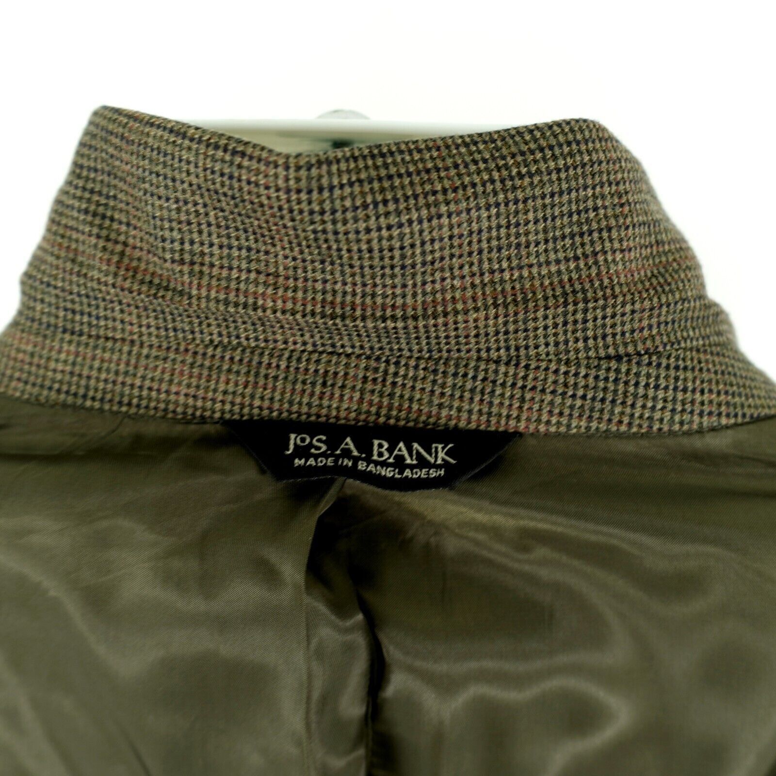 Jos. A. Bank Jos A Bank Thick Wool Green Blue Brown Check Windowpane 2 Bu Size 44R - 13 Thumbnail