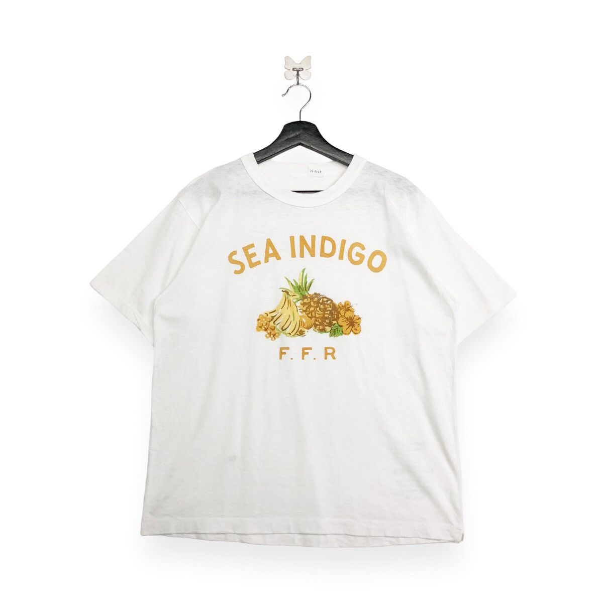image of 45Rpm Sea Indigo T-Shirt in White, Men's (Size Large)