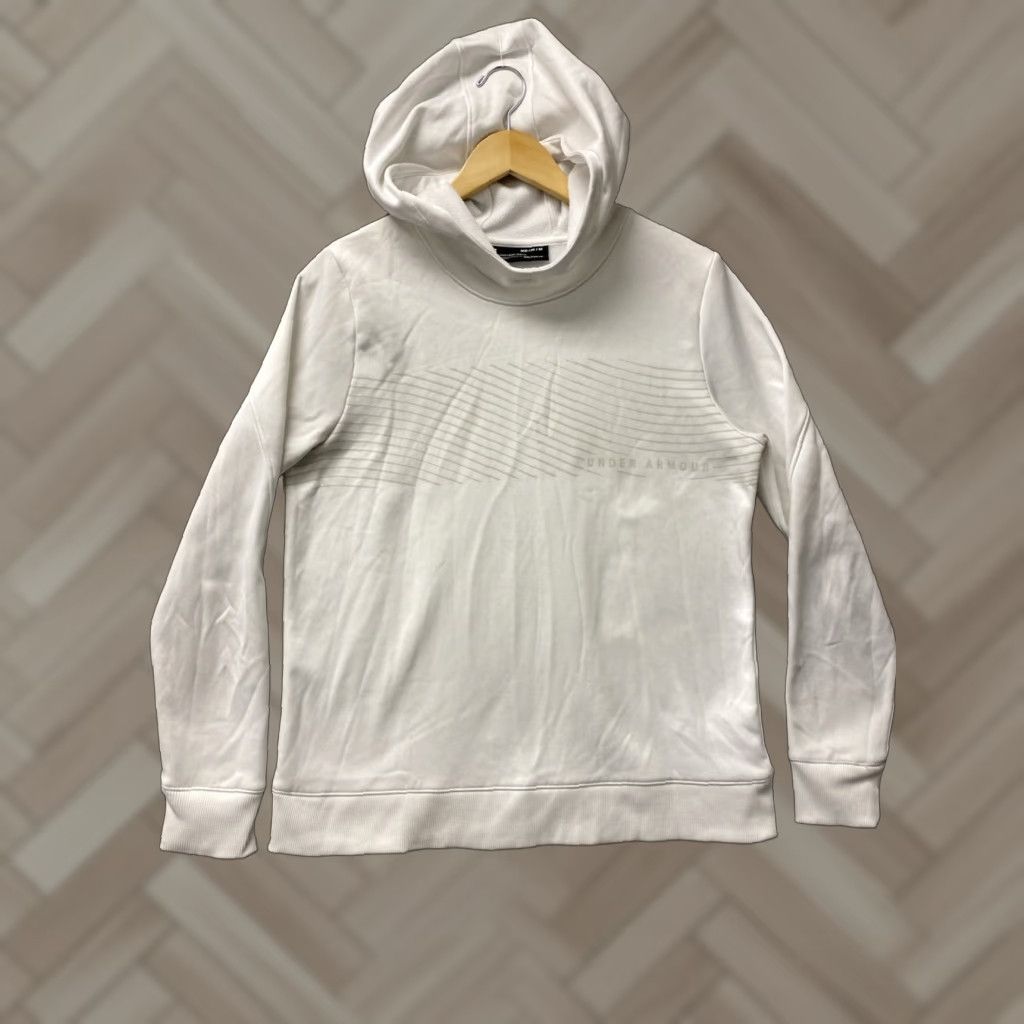 Under Armour VINTAGE Under Armour Hoodie White M Womens Pullover Twist 2 Fleece Sweatshirt 18/20 XS? Size M / US 6-8 / IT 42-44 - 1 Thumbnail