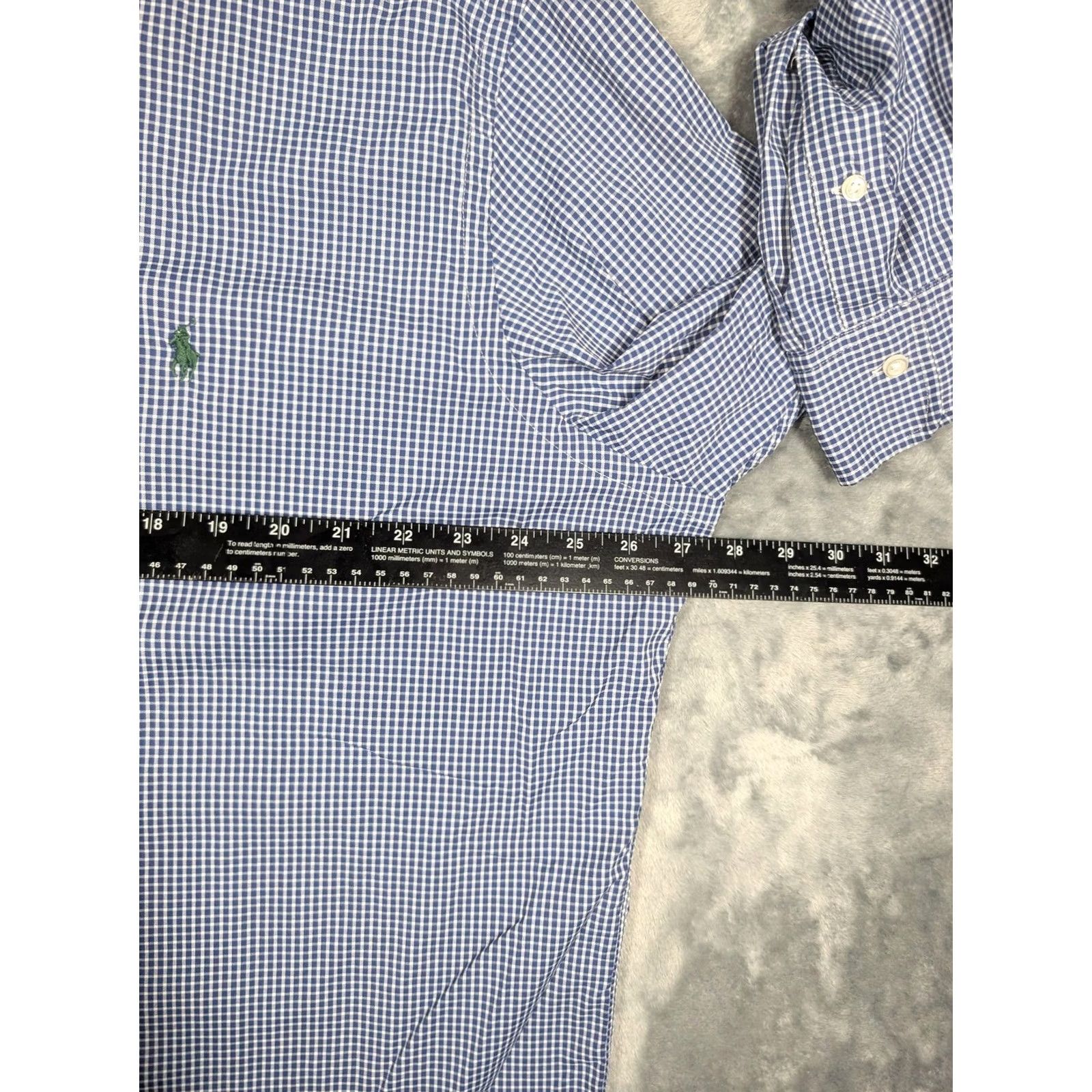 Polo Ralph Lauren Polo Ralph Lauren Shirt Mens 2XL Blue Check Long Sleeve Button-Down Performance Size US XXL / EU 58 / 5 - 3 Thumbnail
