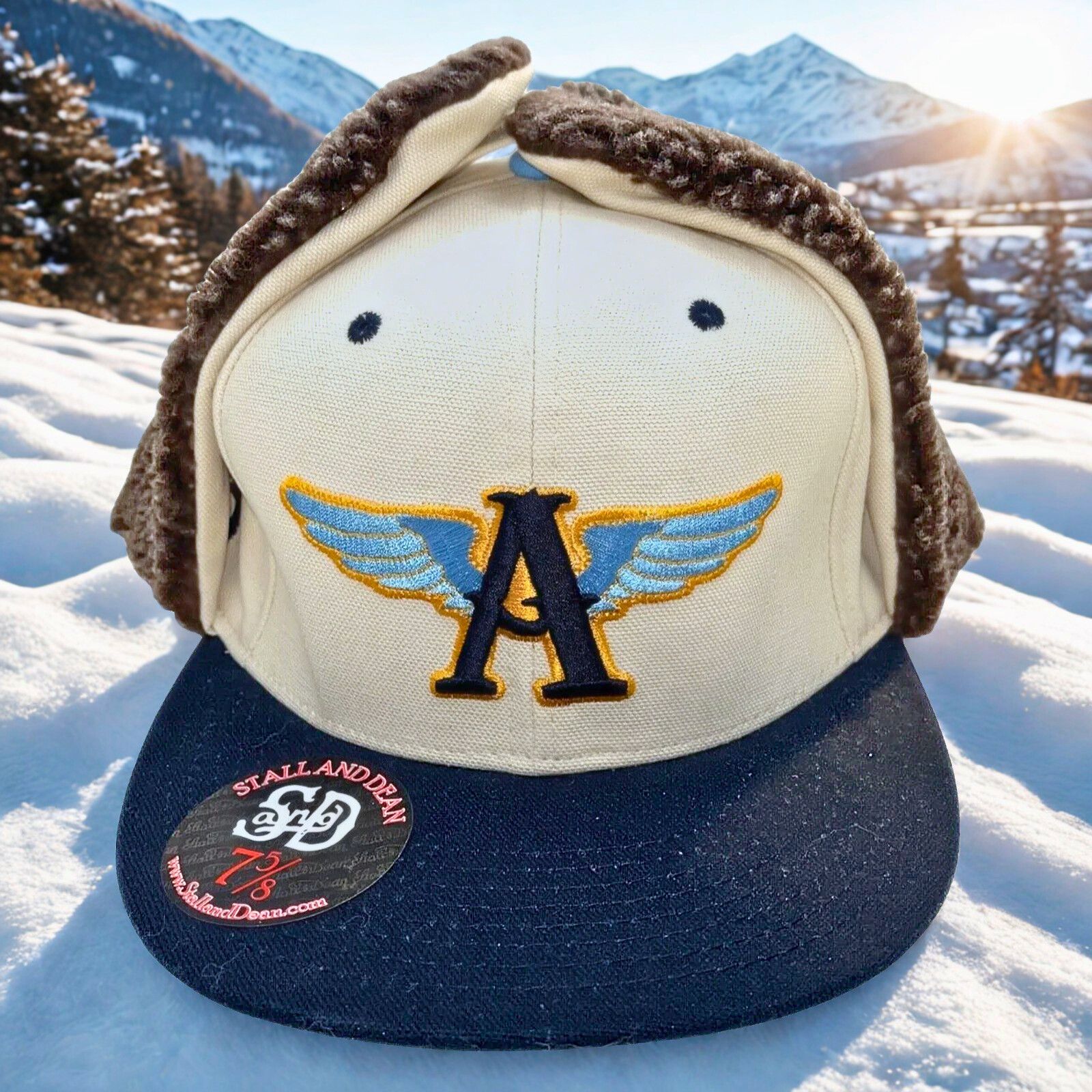Stall and Dean Stall & Dean Aviator Bomber Ear Flap Hat Sz 7 5/8 Winter Cap Size ONE SIZE - 1 Thumbnail