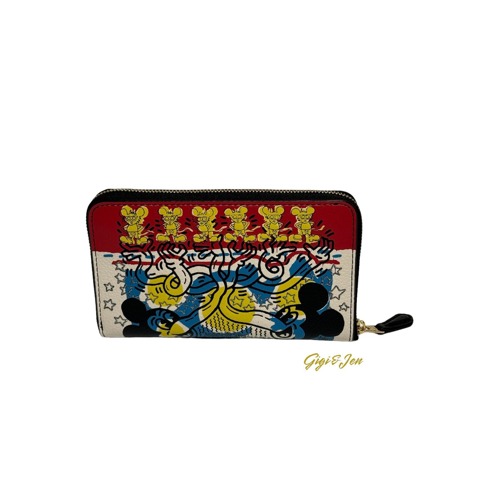 Coach Coach Disney Mickey Mouse X Keith Haring Id Zip Wallet Size ONE SIZE - 2 Thumbnail