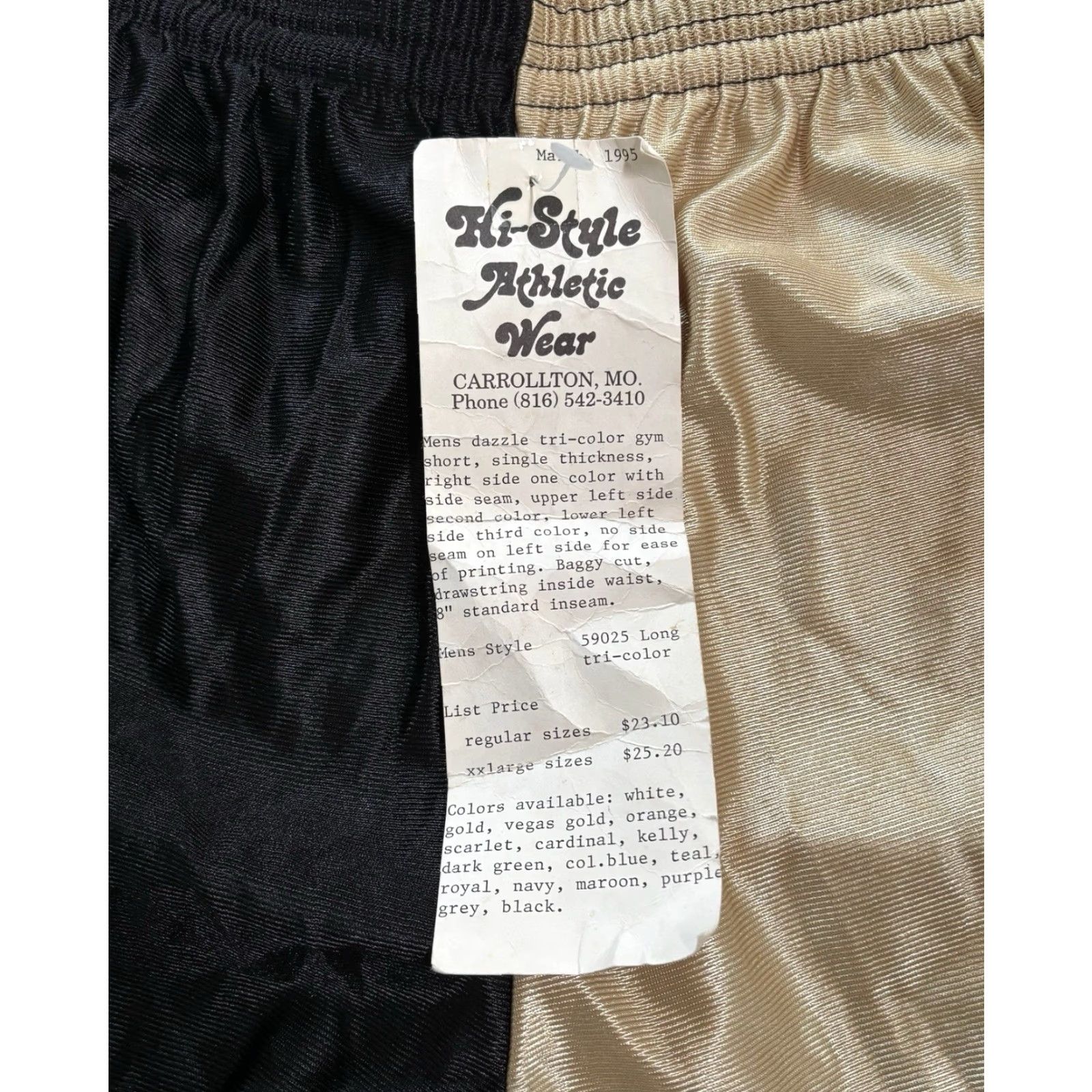 Vintage VINTAGE Hi-Style Athletic Wear dazzle basketball shorts Mens M Black 90s USA NWT Deadstock Size US 31 - 2 Thumbnail