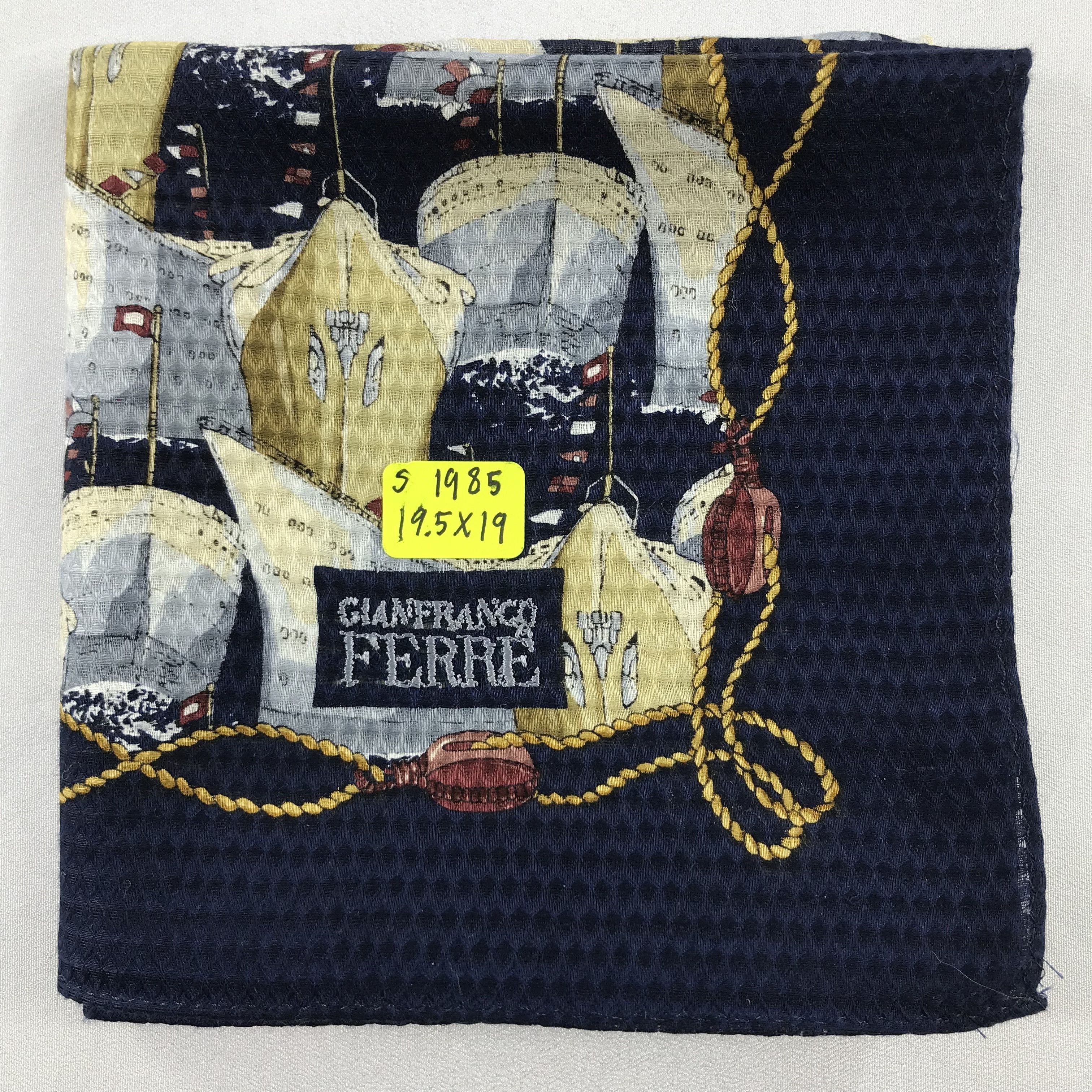 Gianfranco Ferre × Vintage Gianfranco Ferre Bandana / Handkerchief / Neckerchief -S1985 Size ONE SIZE - 5 Thumbnail