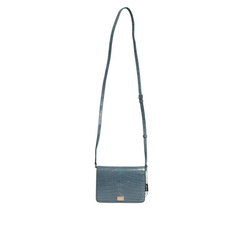 Dolce & Gabbana Dolce & Gabbana Green Exotic Leather DG Plaque Crossbody Min Size ONE SIZE - 2 Thumbnail