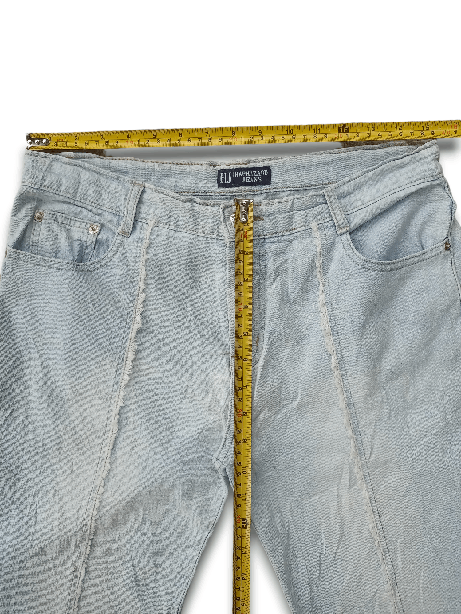Japanese Brand Vintage Japanese Brand Light Wash Embroidered Flare Jeans Size 31" - 8 Thumbnail
