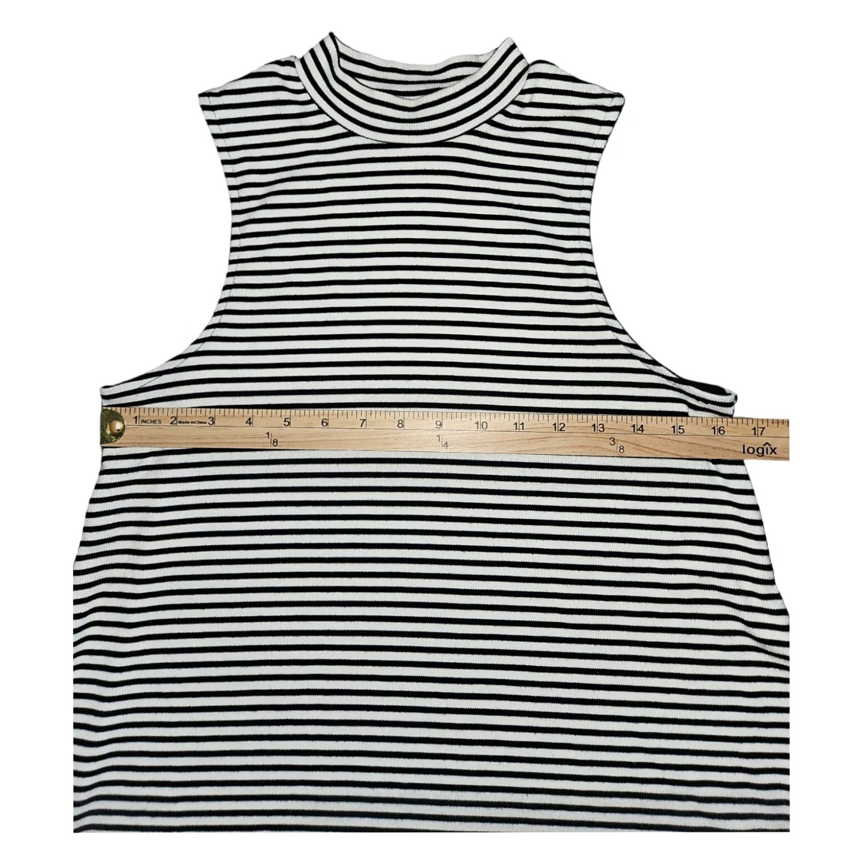 Mossimo Mossimo Tunic Top Women Size M Sleeveless Striped Collar Pullover Blouse Sprin Summer Colorful Size M / US 6-8 / IT 42-44 - 2 Thumbnail