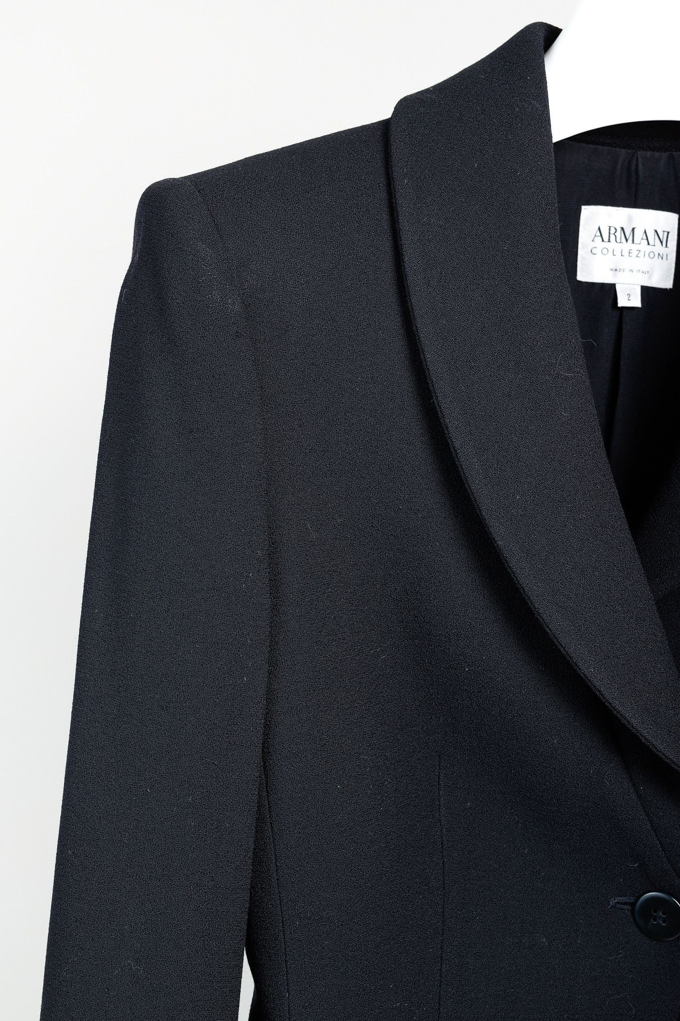 Armani Collezioni Armani Collezioni Minimalist Shawl Collar Wool Blazer Size S / US 4 / IT 40 - 5 Thumbnail
