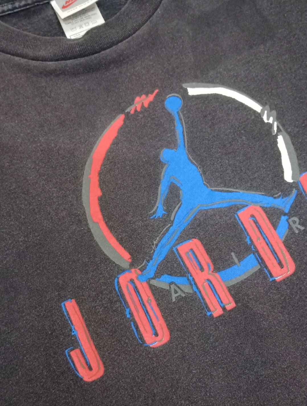 Jordan Brand × Nike × Vintage Vintage 90s NIKE Air Jordan Iconic Logo T-shirt Size US M / EU 48-50 / 2 - 4 Thumbnail