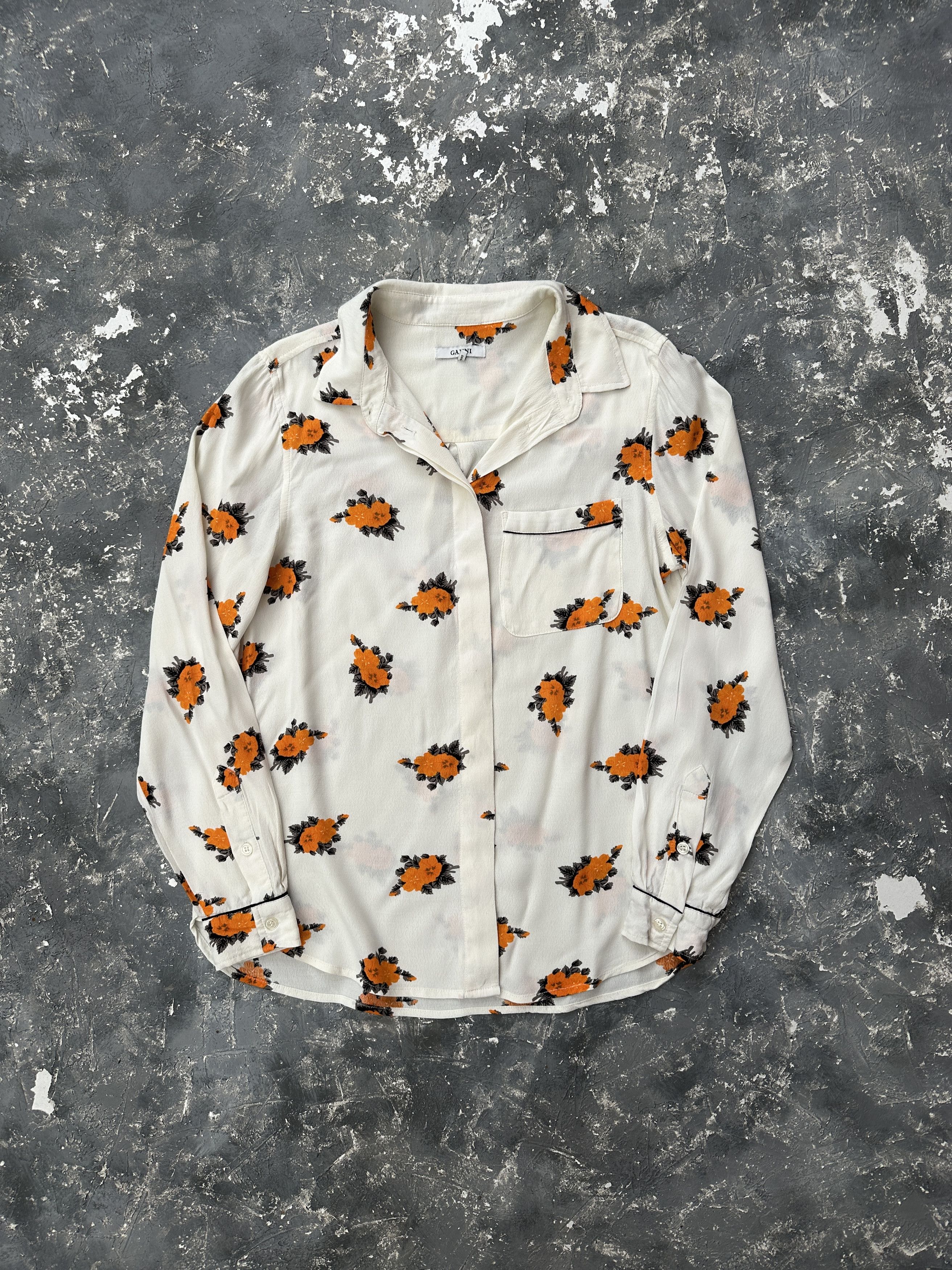 Ganni ganni floral viscose shirt Size S / US 4 / IT 40 - 1 Thumbnail