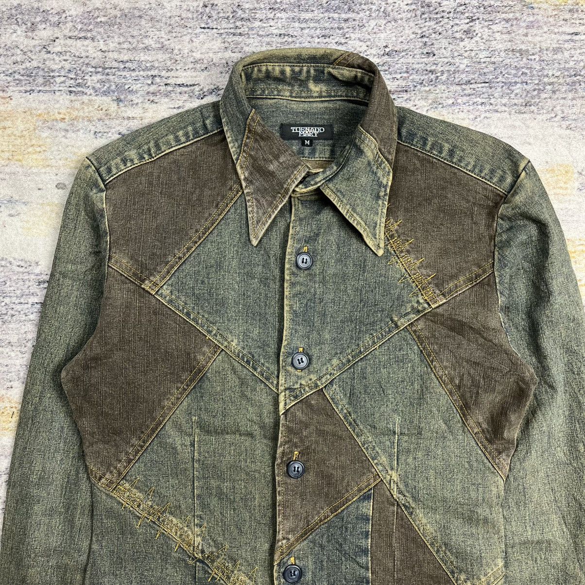 Tornado Mart Tornado Mart panelled mudwash denim jacket lgb vkei style Size US M / EU 48-50 / 2 - 3 Thumbnail